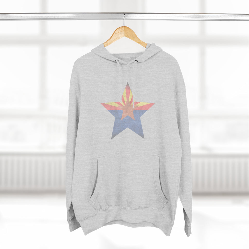 Coolidge AZ Fleece Hoodie: Arizona Star, Casa Grande Ruins