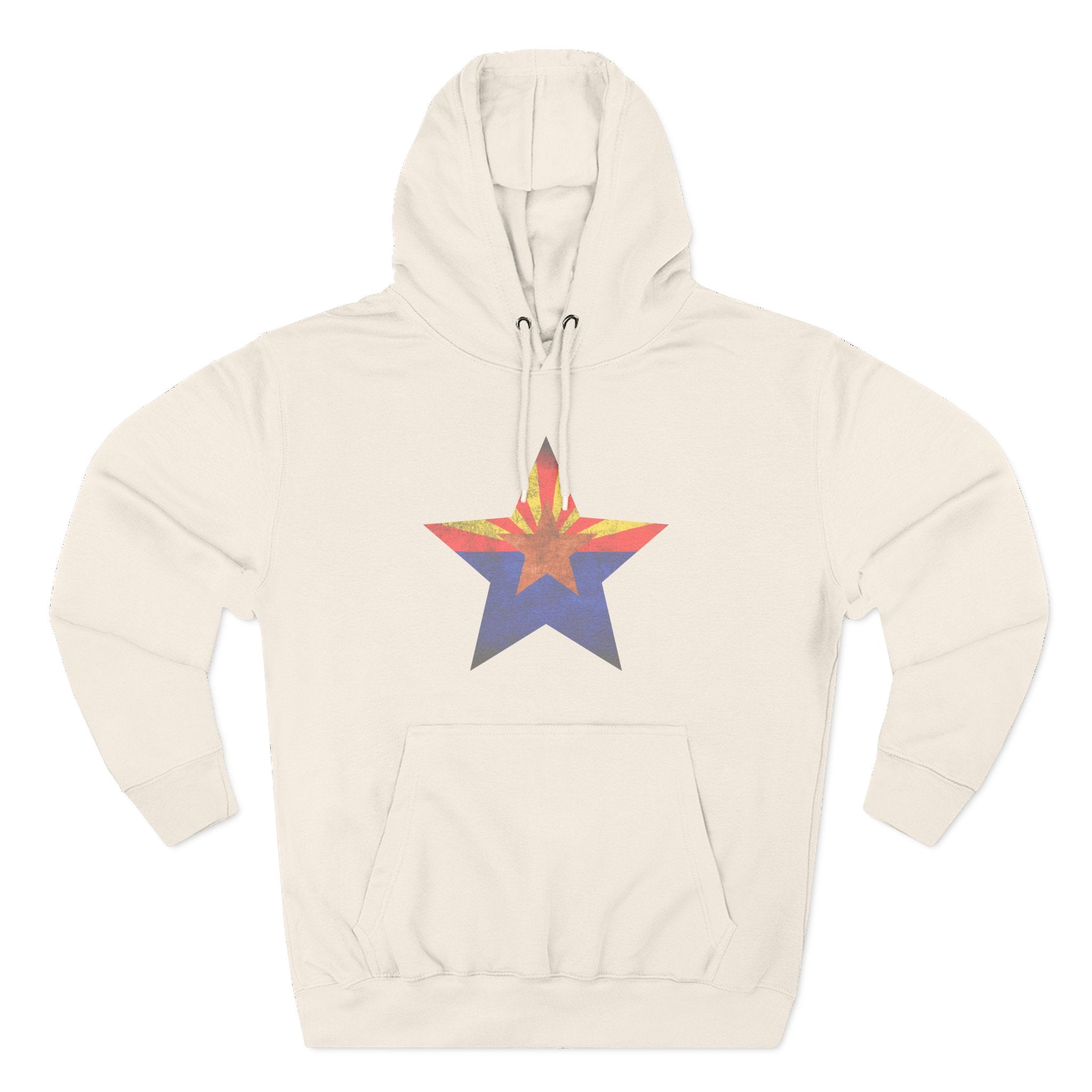 Coolidge AZ Fleece Hoodie: Arizona Star, Casa Grande Ruins