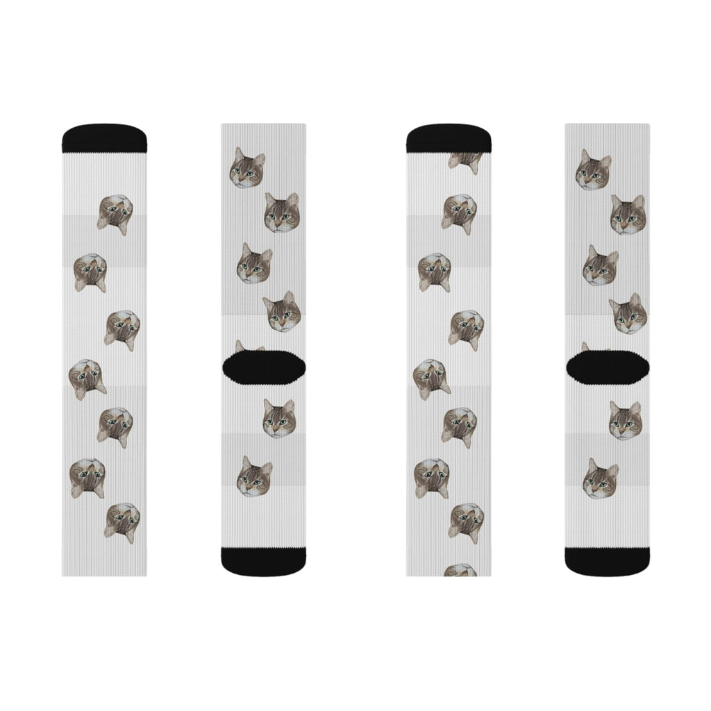 Bengal Cat Print Socks: Novelty Animal Lover Gift