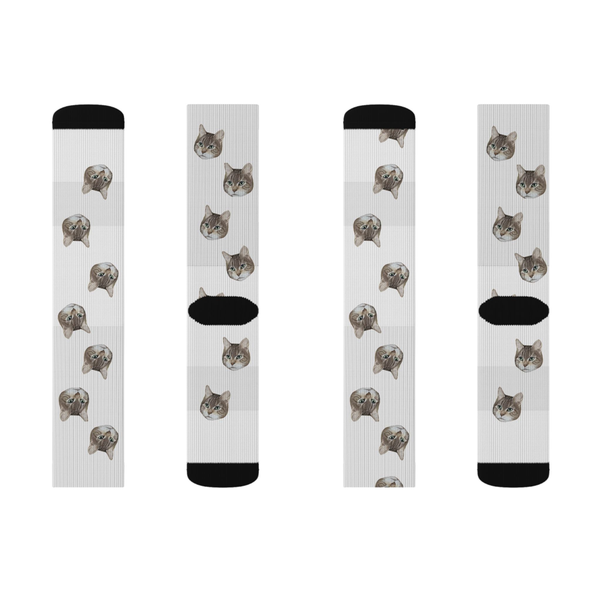 Bengal Cat Print Socks: Novelty Animal Lover Gift