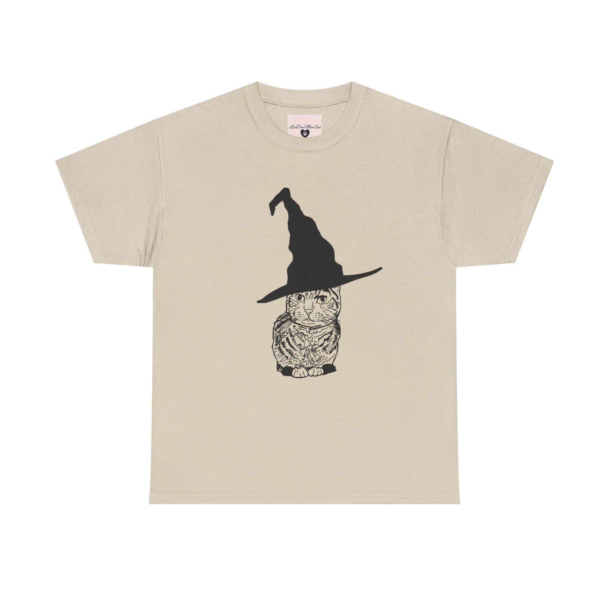 Cat Witch Hat Halloween Unisex Tee, Halloween Costume Shirt, Witch Cat Shirt, Wizard Cat T-Shirt, Cat Lover Gift, Halloween Tee