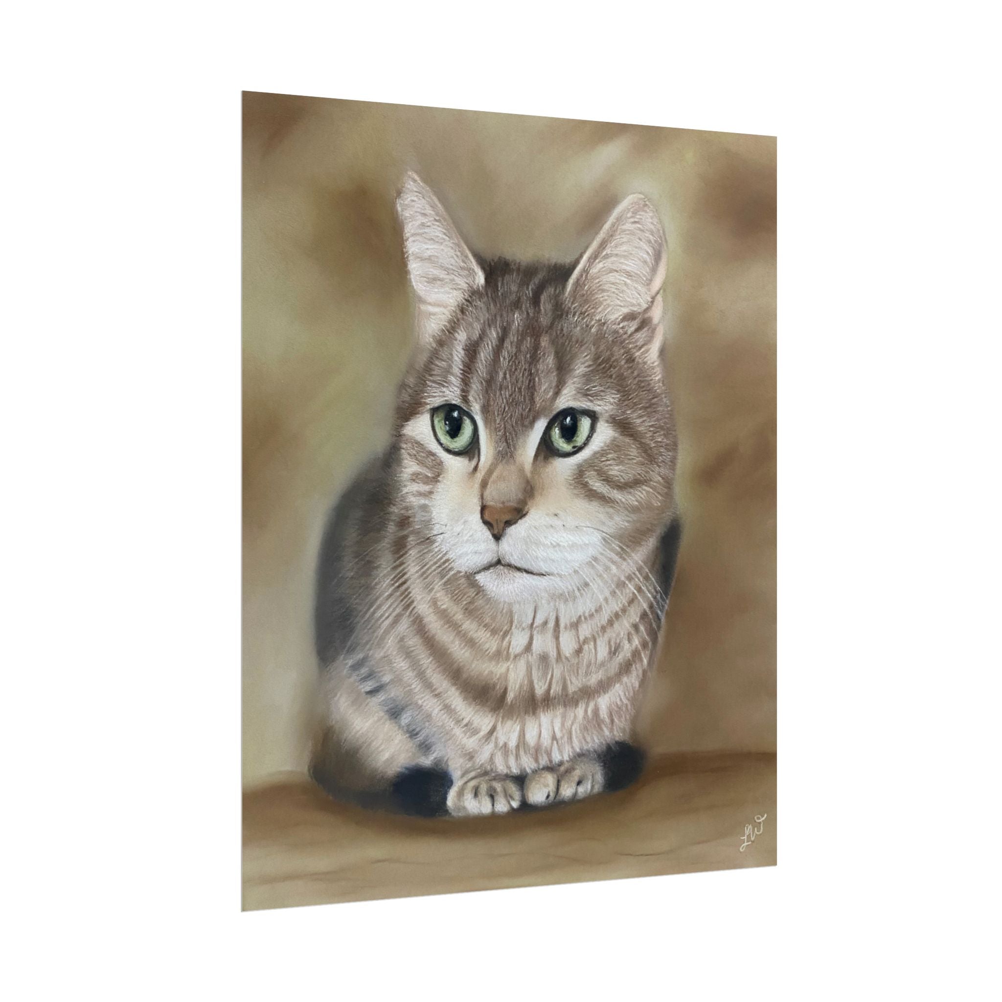 Charming Cat Portrait Rolled Posters | Cozy Home Decor, Unique Gift, Pet Lover Wall Art, Feline Art Print, Cat Themed Room