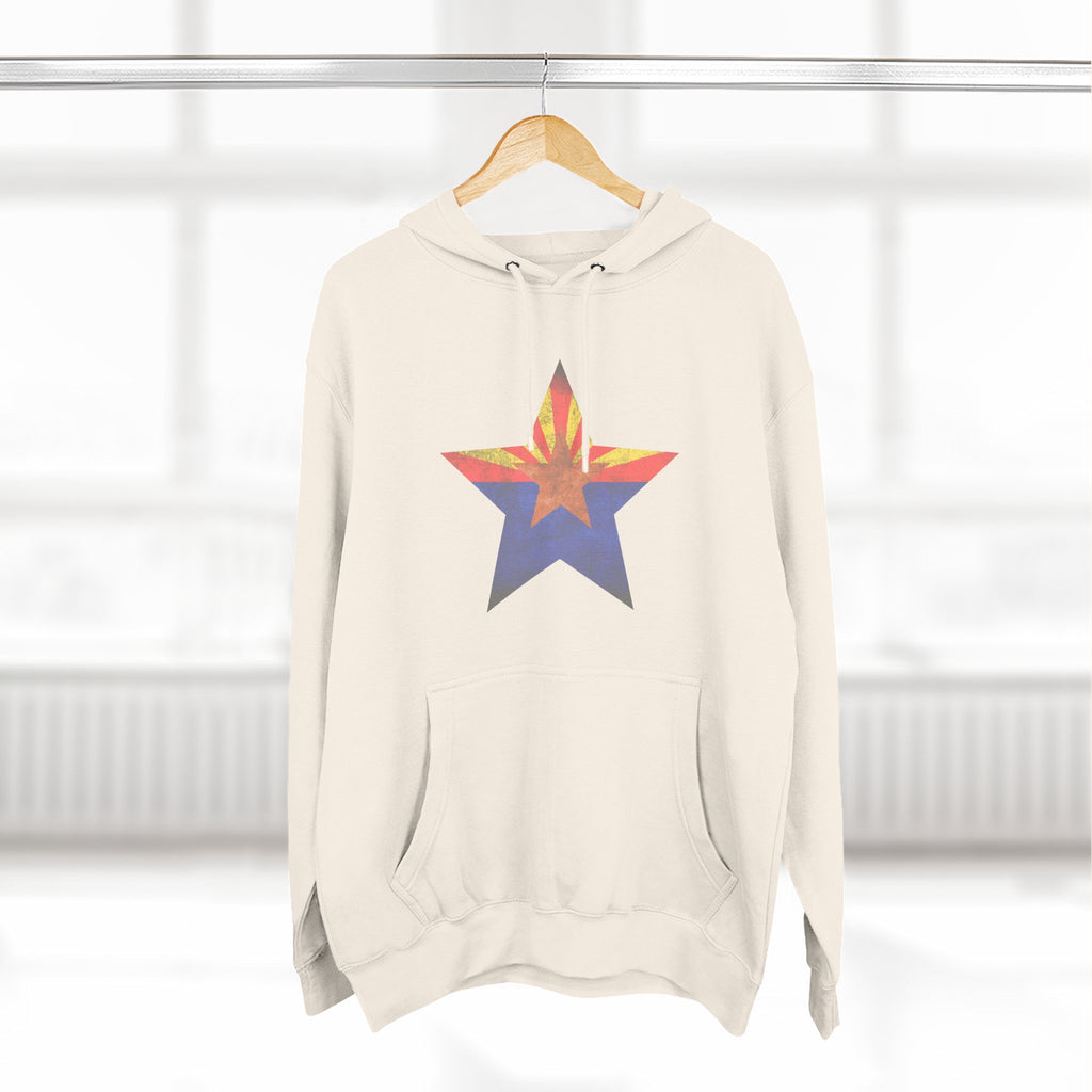 Coolidge AZ Fleece Hoodie: Arizona Star, Casa Grande Ruins