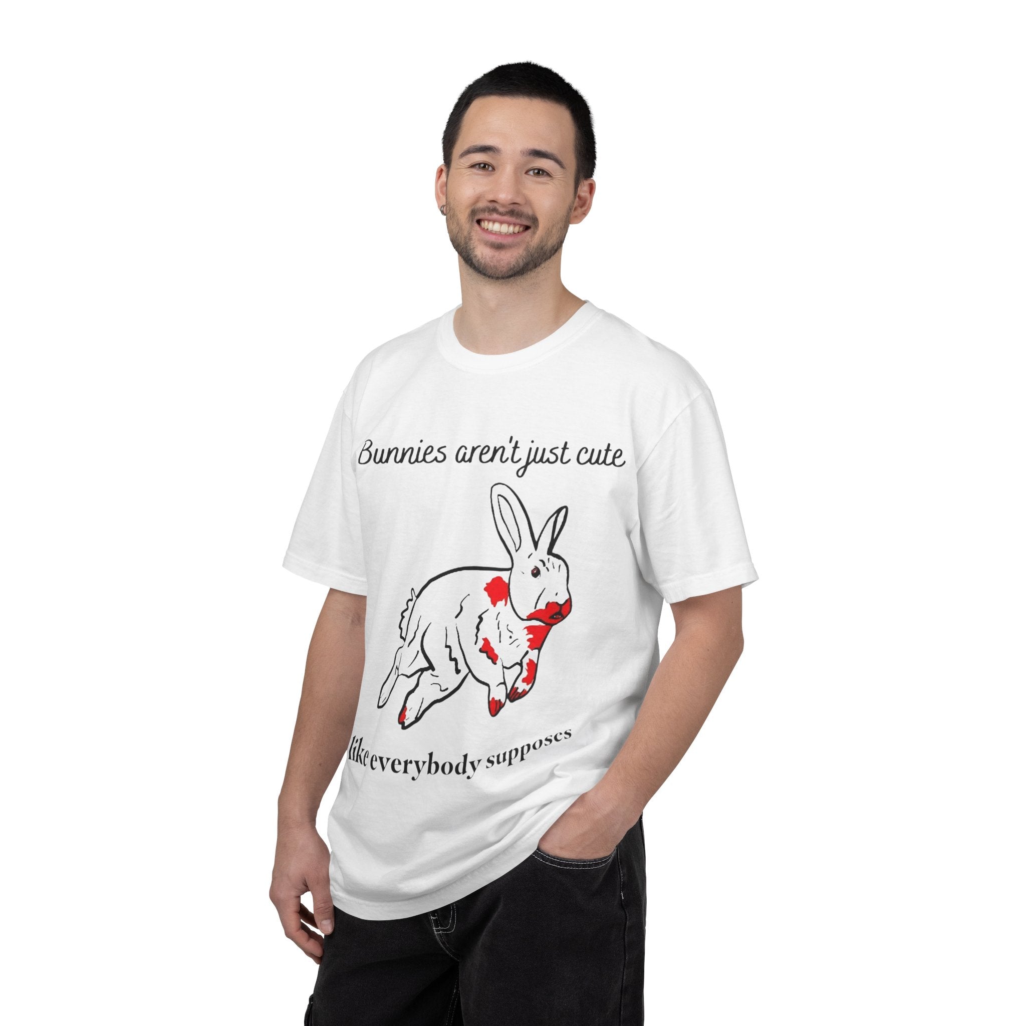 Bloody Bunny T-Shirt | Killer Rabbit Parody Gothic Dark Humor Gift