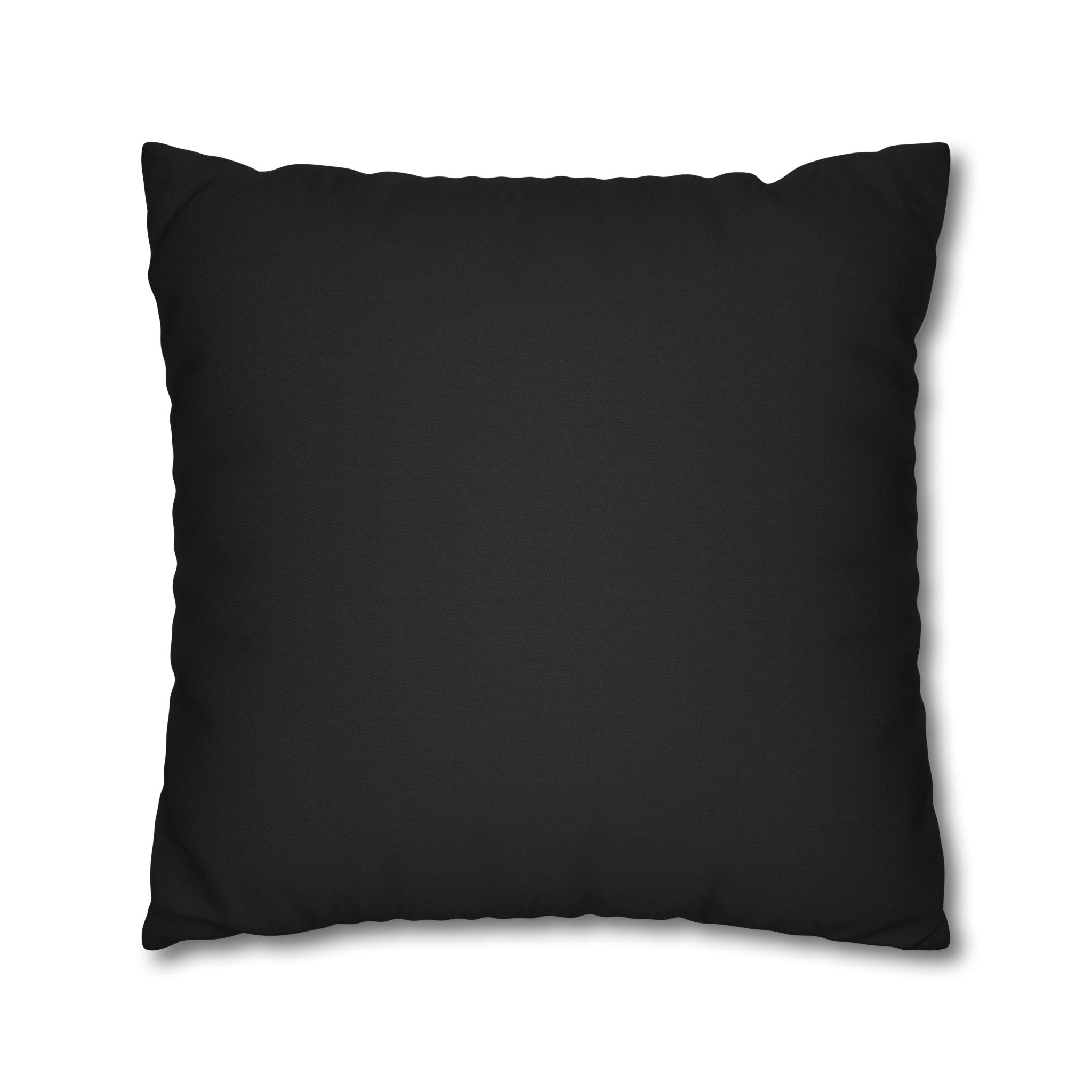 Botanical Witch & Cat Pillow: Black and White Faux Suede Decor