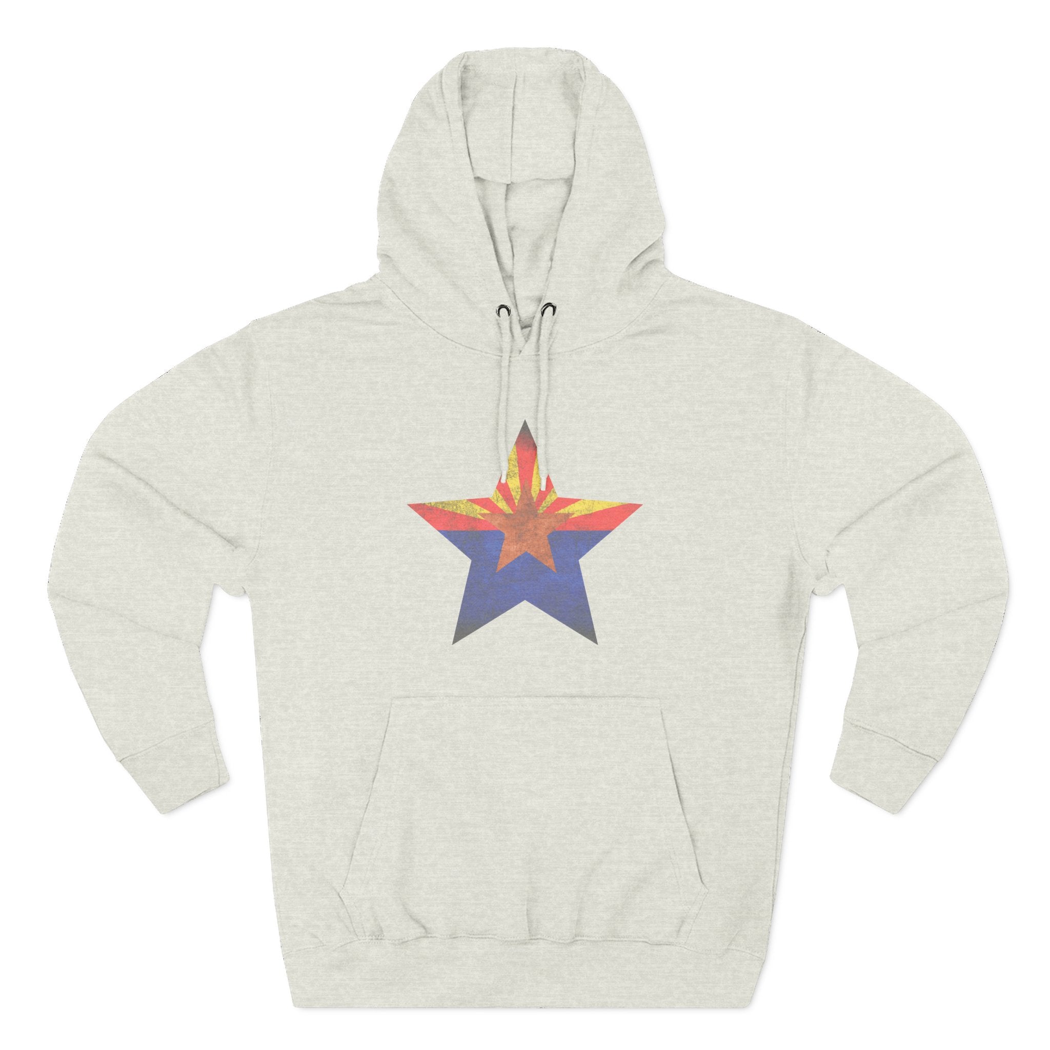 Coolidge AZ Fleece Hoodie: Arizona Star, Casa Grande Ruins