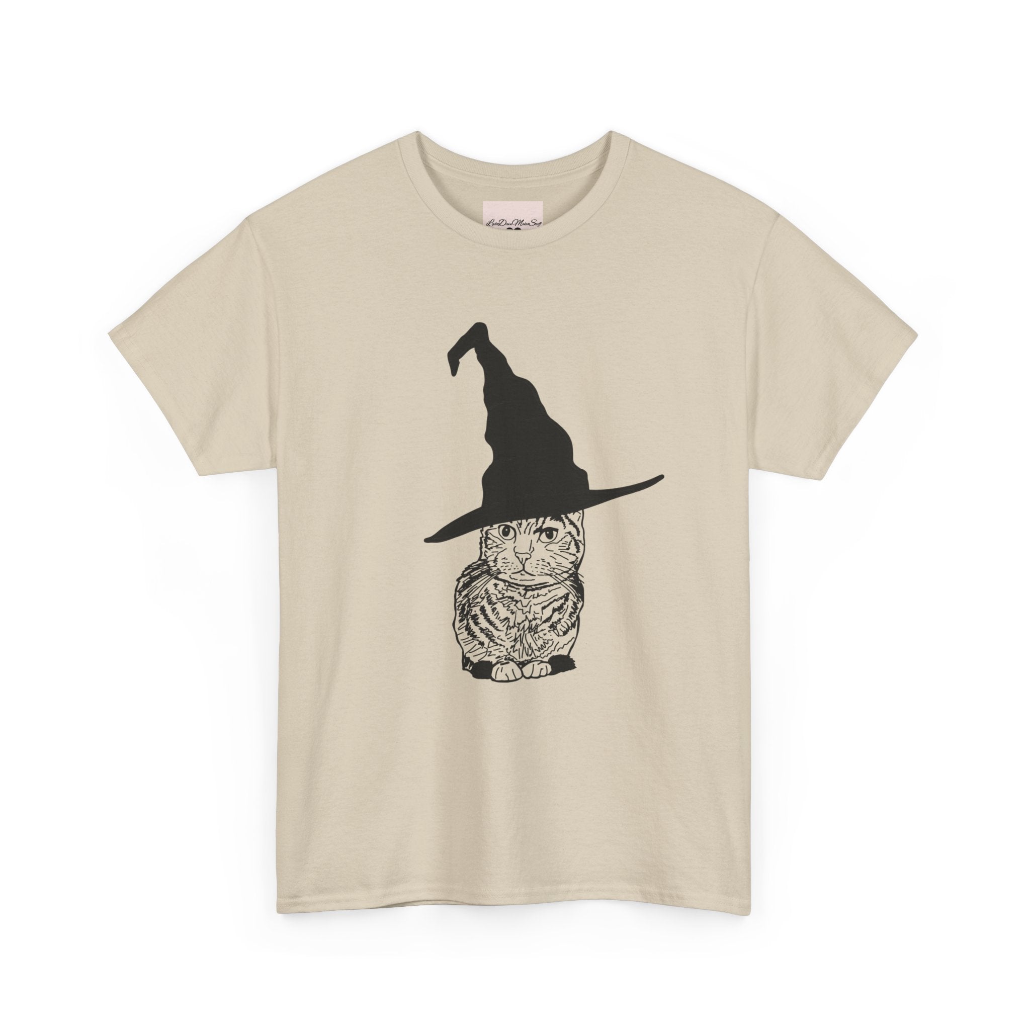 Cat Witch Hat Halloween Unisex Tee, Halloween Costume Shirt, Witch Cat Shirt, Wizard Cat T-Shirt, Cat Lover Gift, Halloween Tee