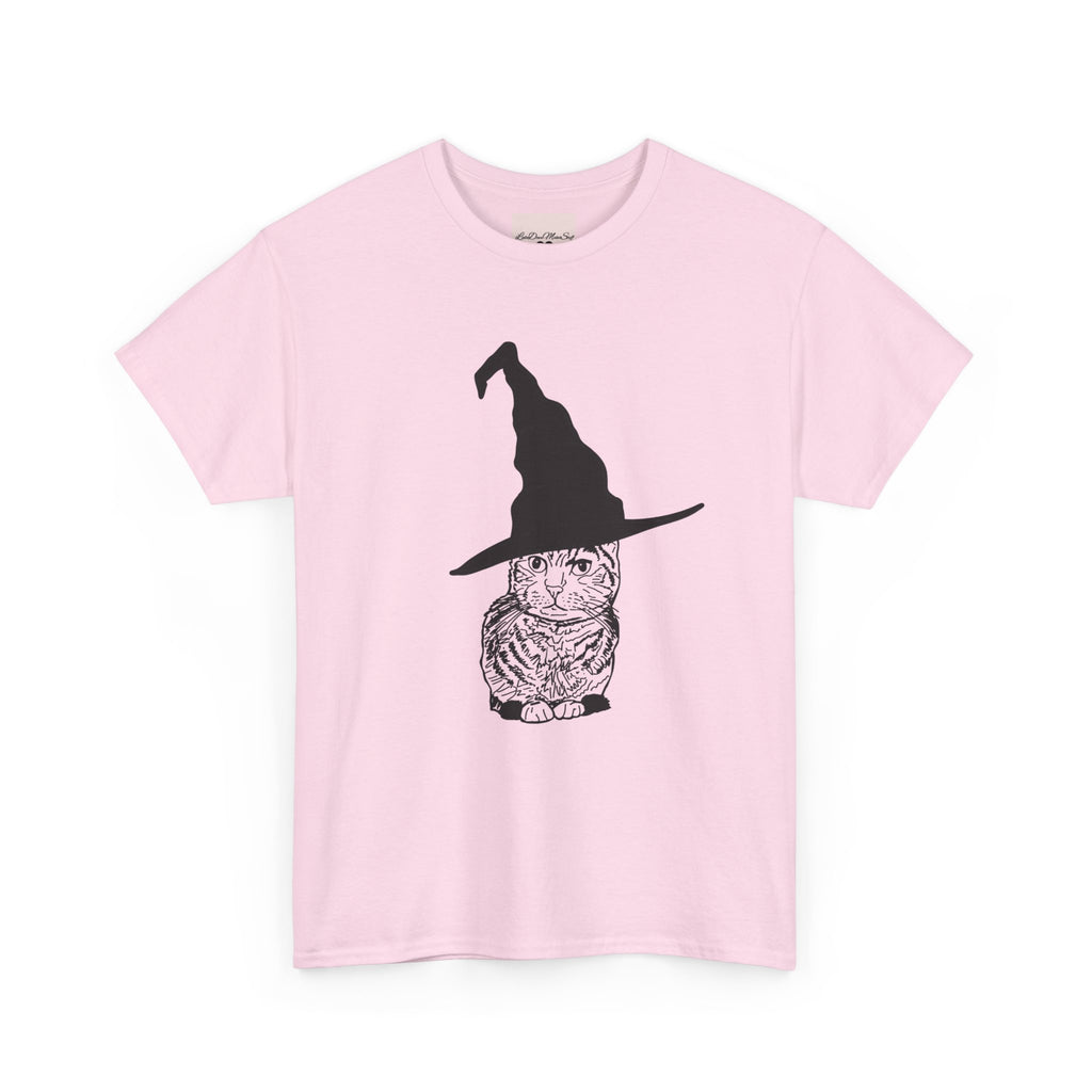 Cat Witch Hat Halloween Unisex Tee, Halloween Costume Shirt, Witch Cat Shirt, Wizard Cat T-Shirt, Cat Lover Gift, Halloween Tee