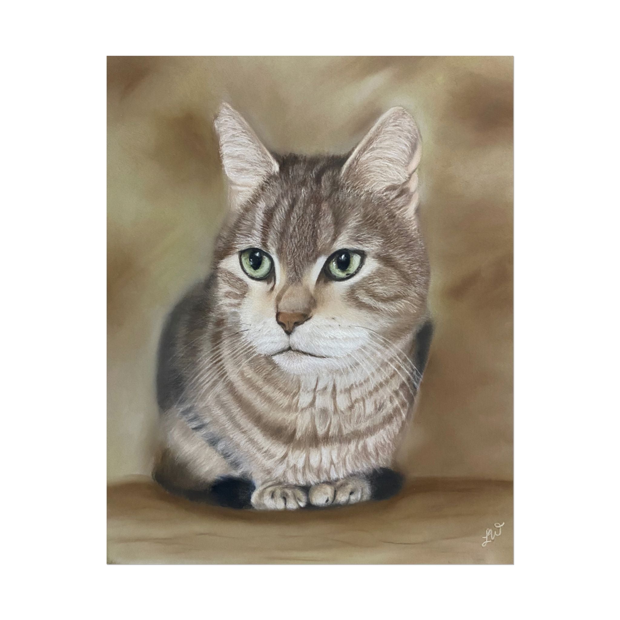Charming Cat Portrait Rolled Posters | Cozy Home Decor, Unique Gift, Pet Lover Wall Art, Feline Art Print, Cat Themed Room