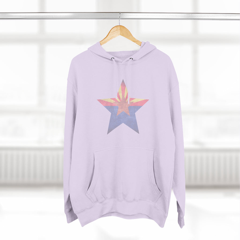Coolidge AZ Fleece Hoodie: Arizona Star, Casa Grande Ruins