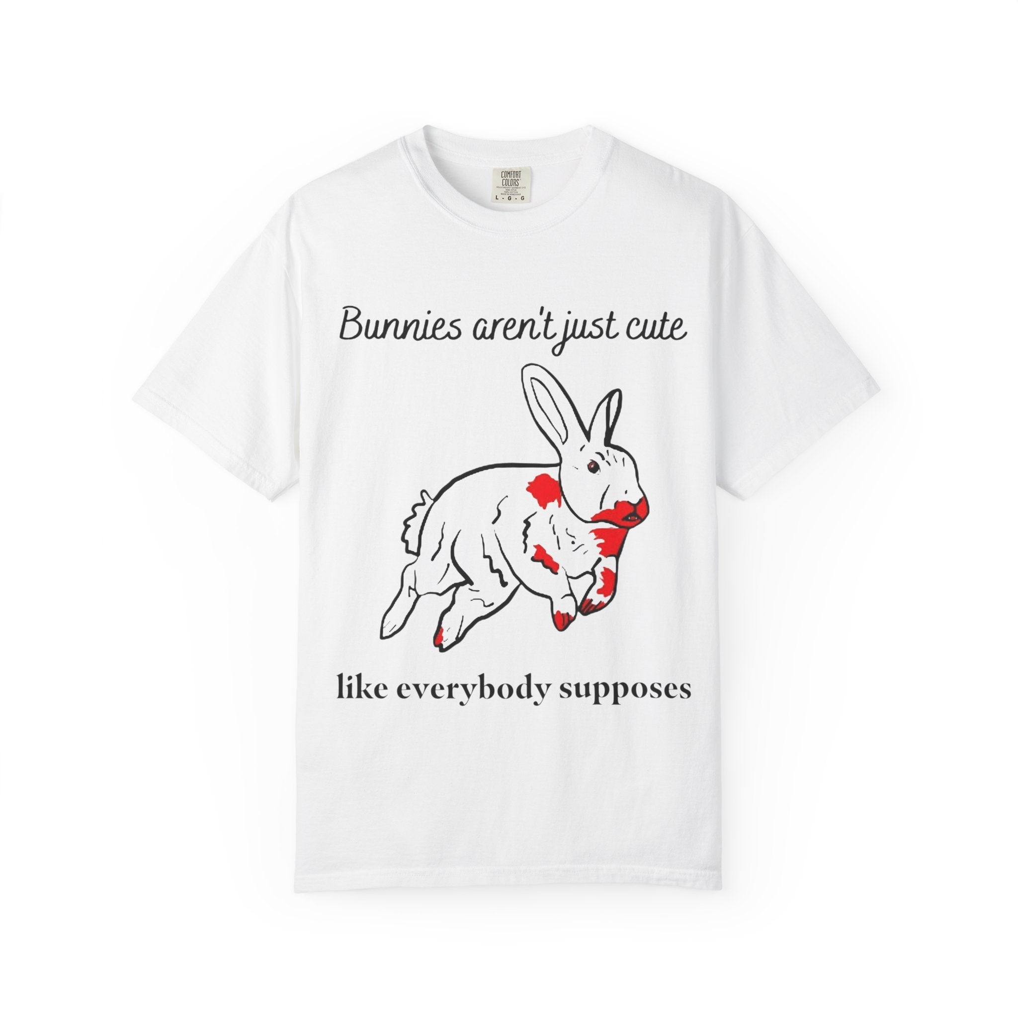 Bloody Bunny T-Shirt | Killer Rabbit Parody Gothic Dark Humor Gift