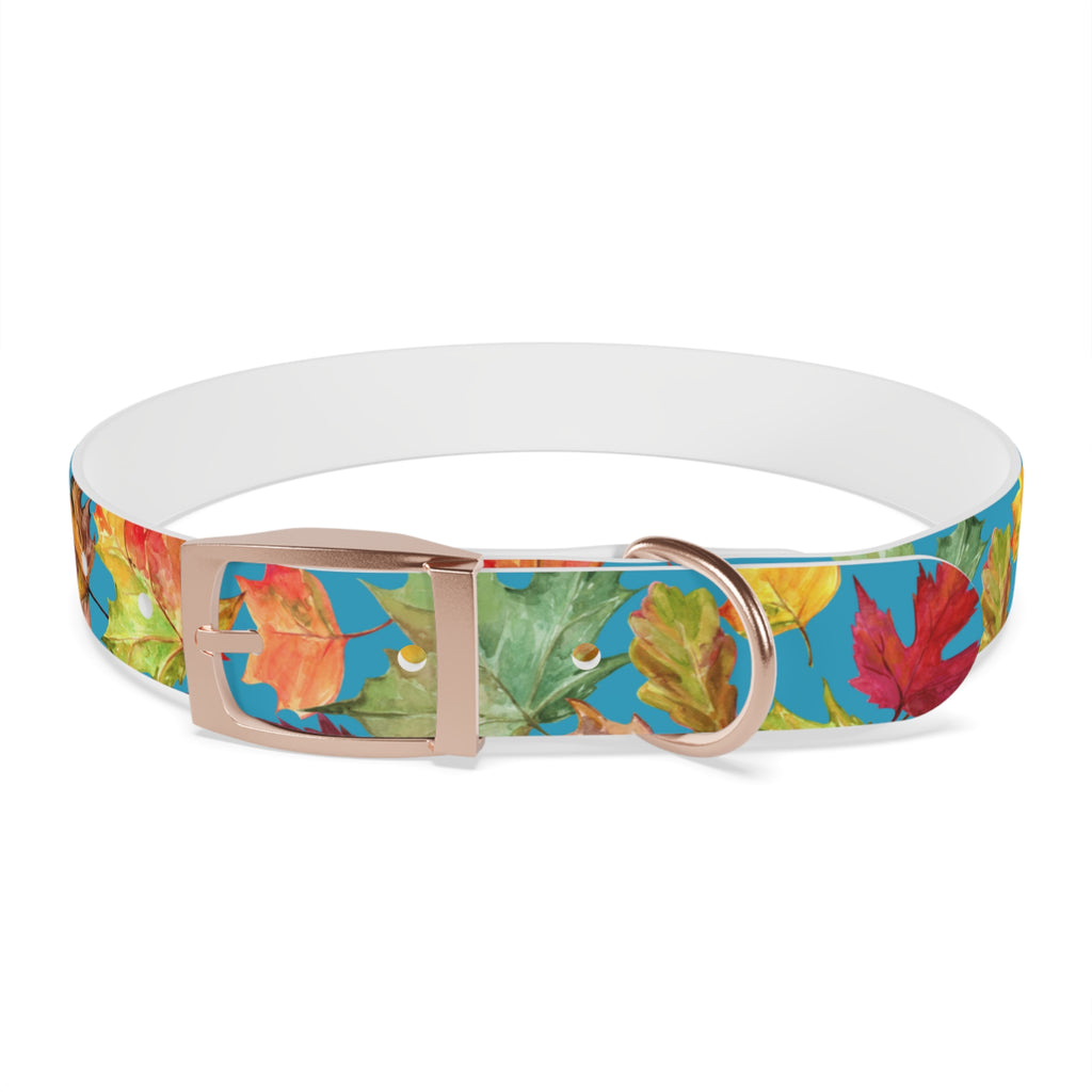 Vibrant Autumn Dog Collar | Fall Pet Accessory, Seasonal Dog Gear, Cute Dog Collars, Leaf Design, Colorful Pet Fashion