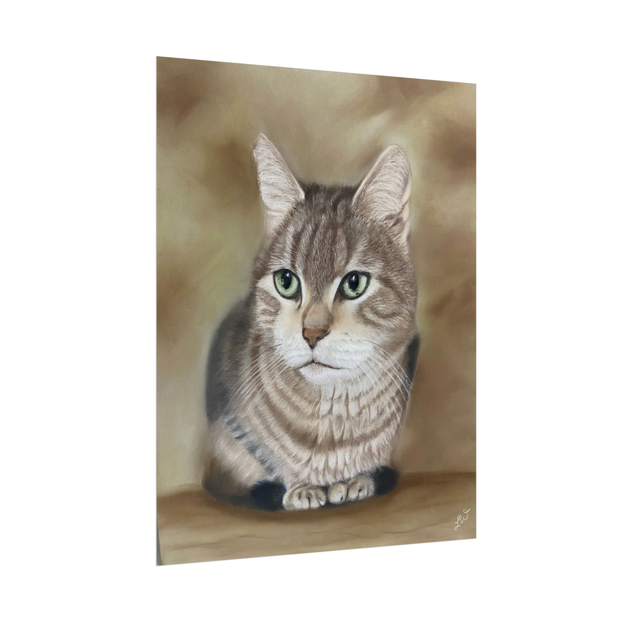 Charming Cat Portrait Rolled Posters | Cozy Home Decor, Unique Gift, Pet Lover Wall Art, Feline Art Print, Cat Themed Room