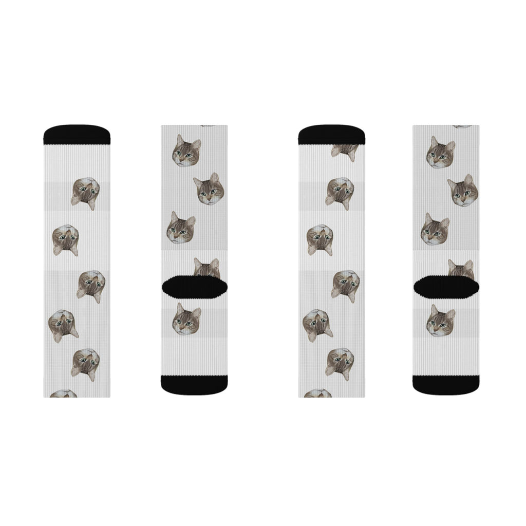 Bengal Cat Print Socks: Novelty Animal Lover Gift