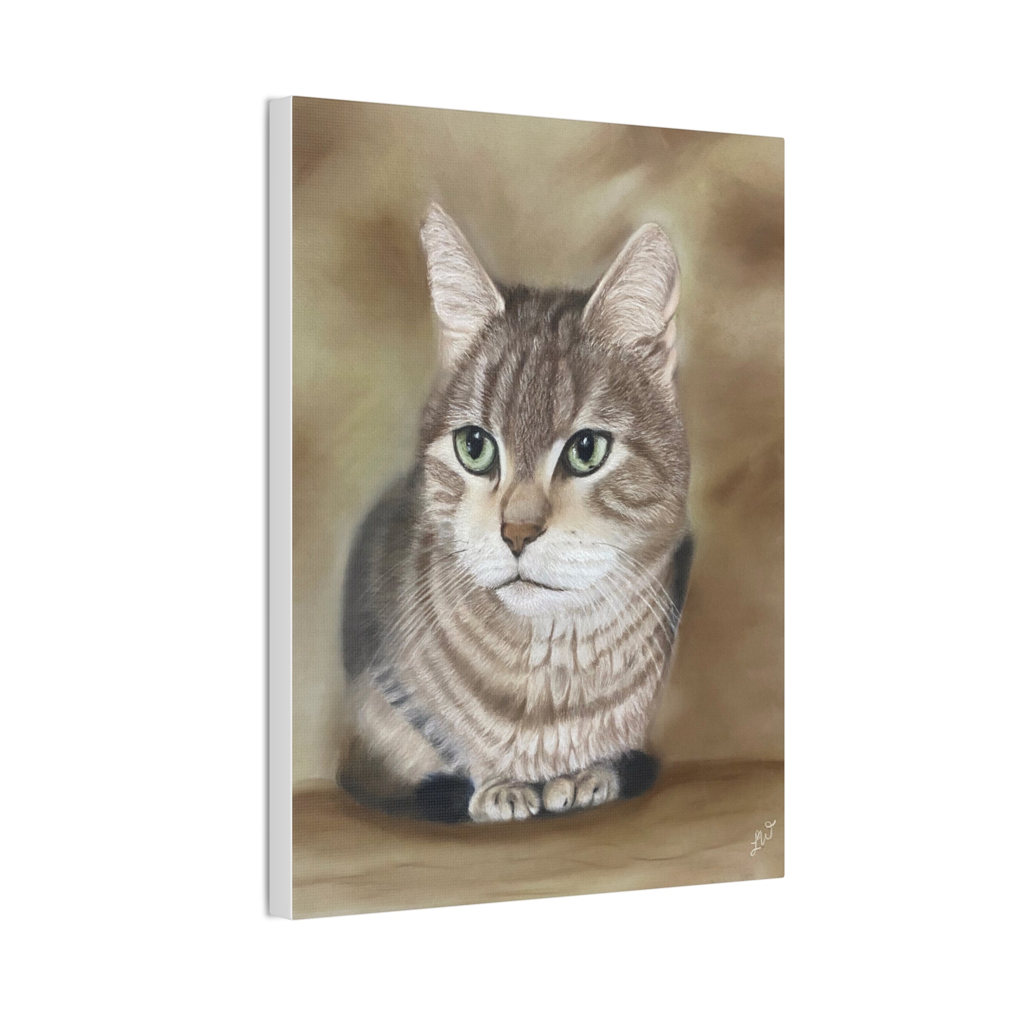 Canvas Print, Bengal Cat Pastel Pet Portrait, Wall Art Decor, Home Decor, Animal Lover Gift, Cat Lover Gift, Cat Wall Hanging, Cat Wall