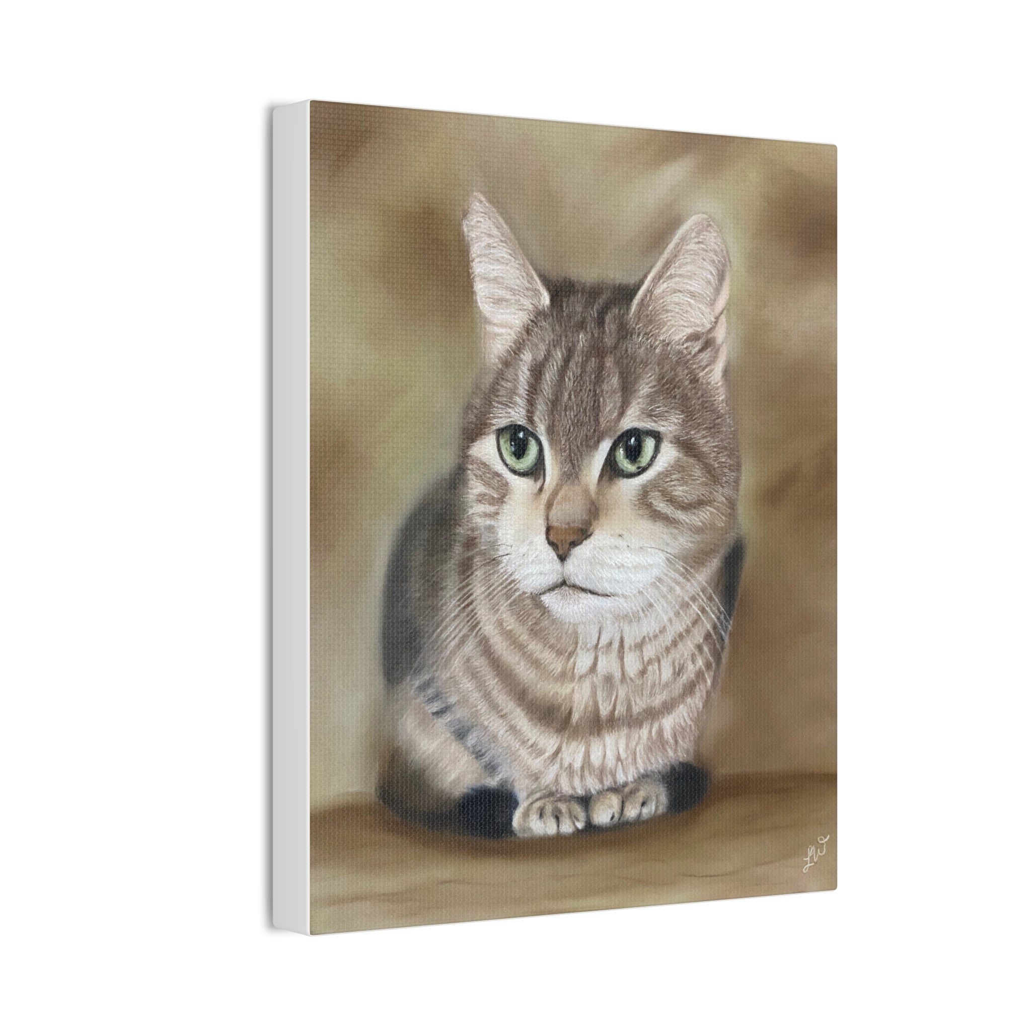 Canvas Print, Bengal Cat Pastel Pet Portrait, Wall Art Decor, Home Decor, Animal Lover Gift, Cat Lover Gift, Cat Wall Hanging, Cat Wall