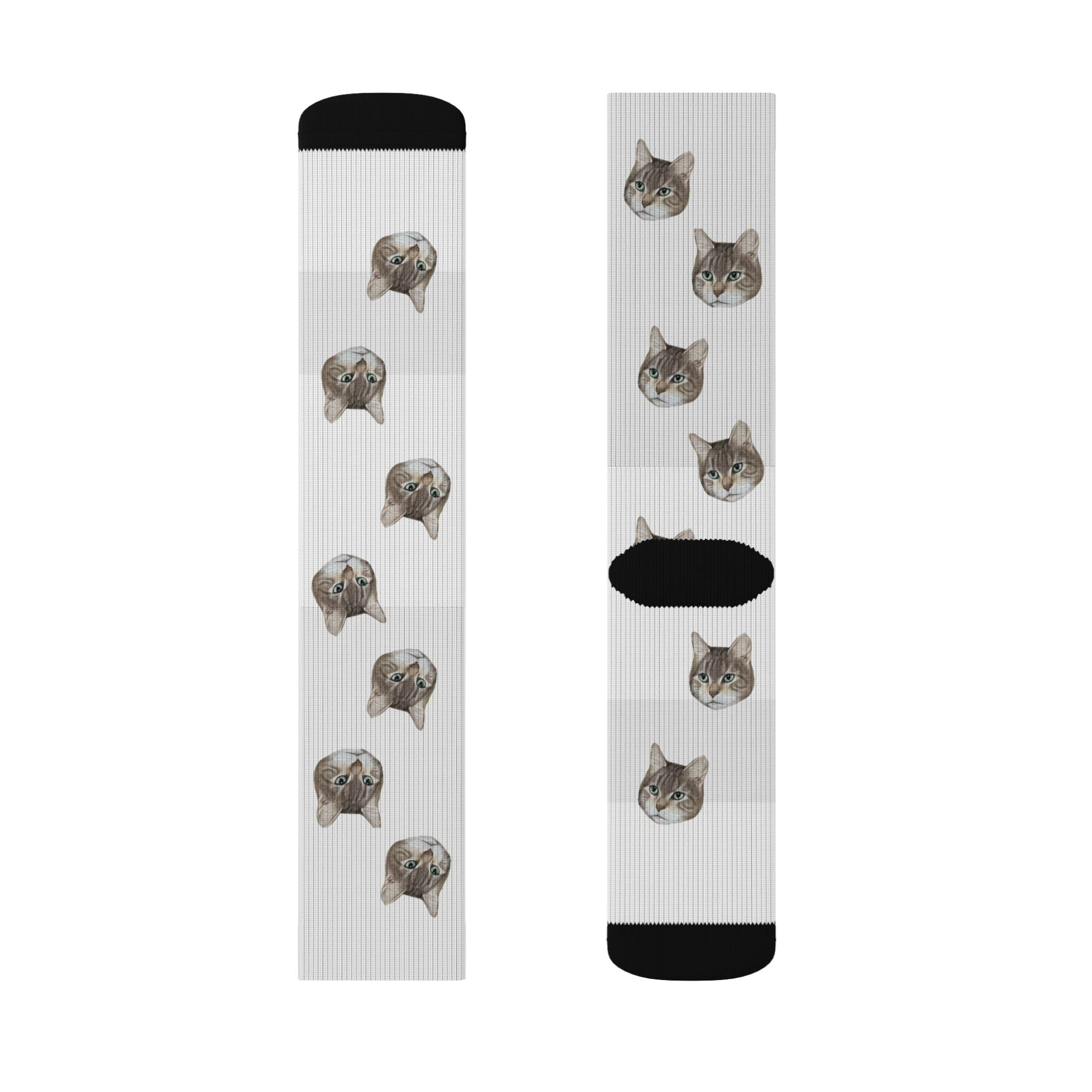 Bengal Cat Print Socks: Novelty Animal Lover Gift