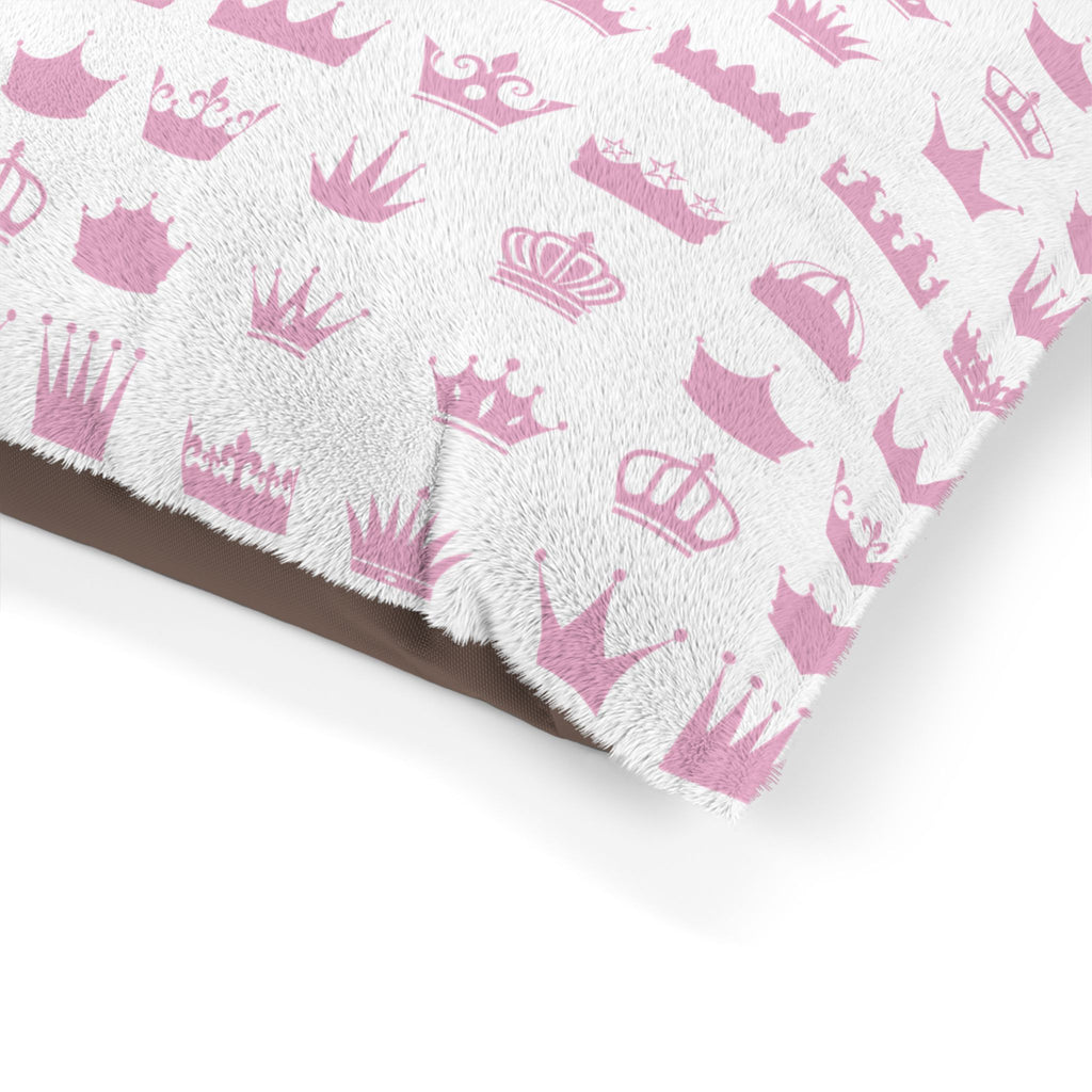 Royal Crown Pet Bed – Pink Plush Dog/Cat Cushionrs, Home Decor, Gift for Pets