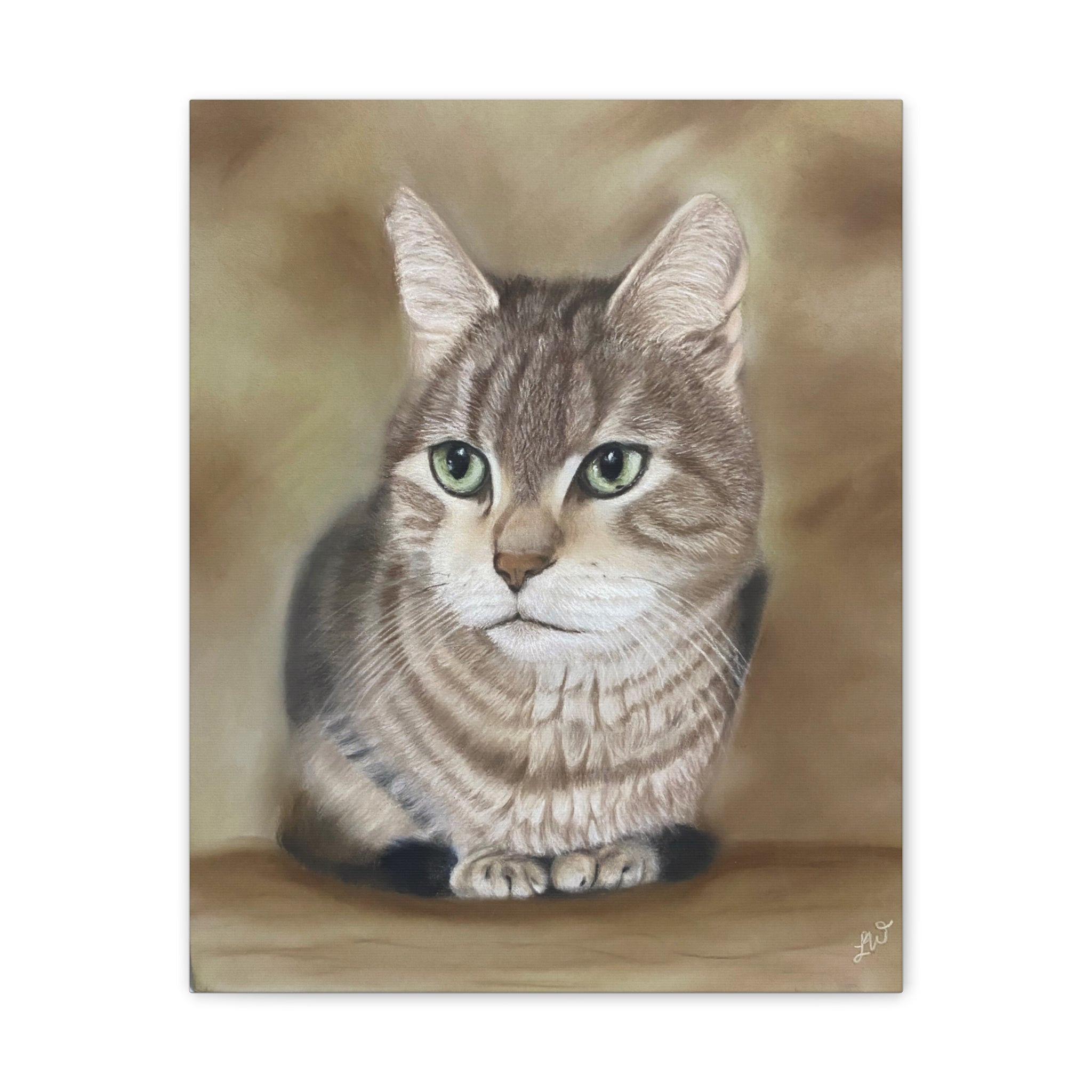 Canvas Print, Bengal Cat Pastel Pet Portrait, Wall Art Decor, Home Decor, Animal Lover Gift, Cat Lover Gift, Cat Wall Hanging, Cat Wall