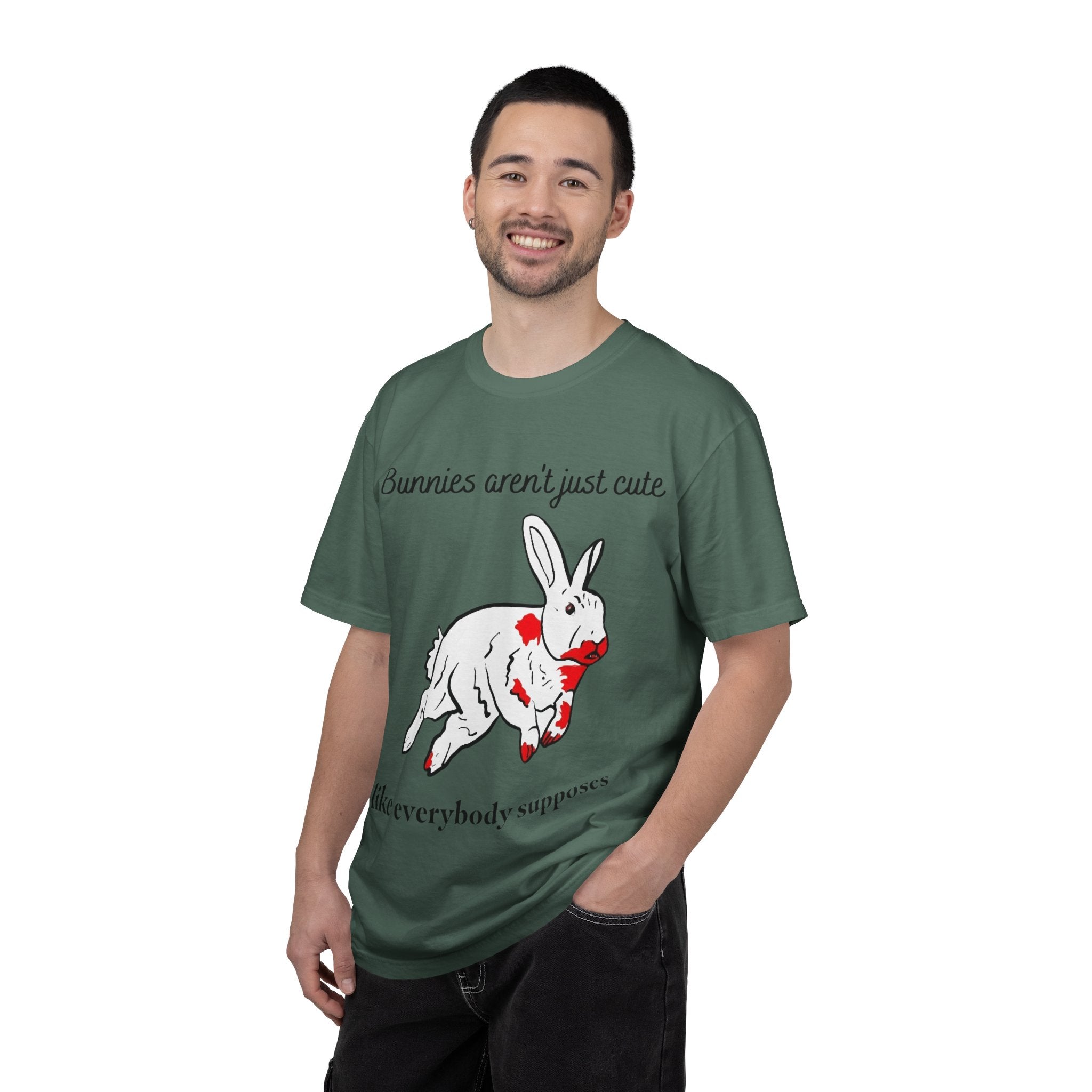 Bloody Bunny T-Shirt | Killer Rabbit Parody Gothic Dark Humor Gift