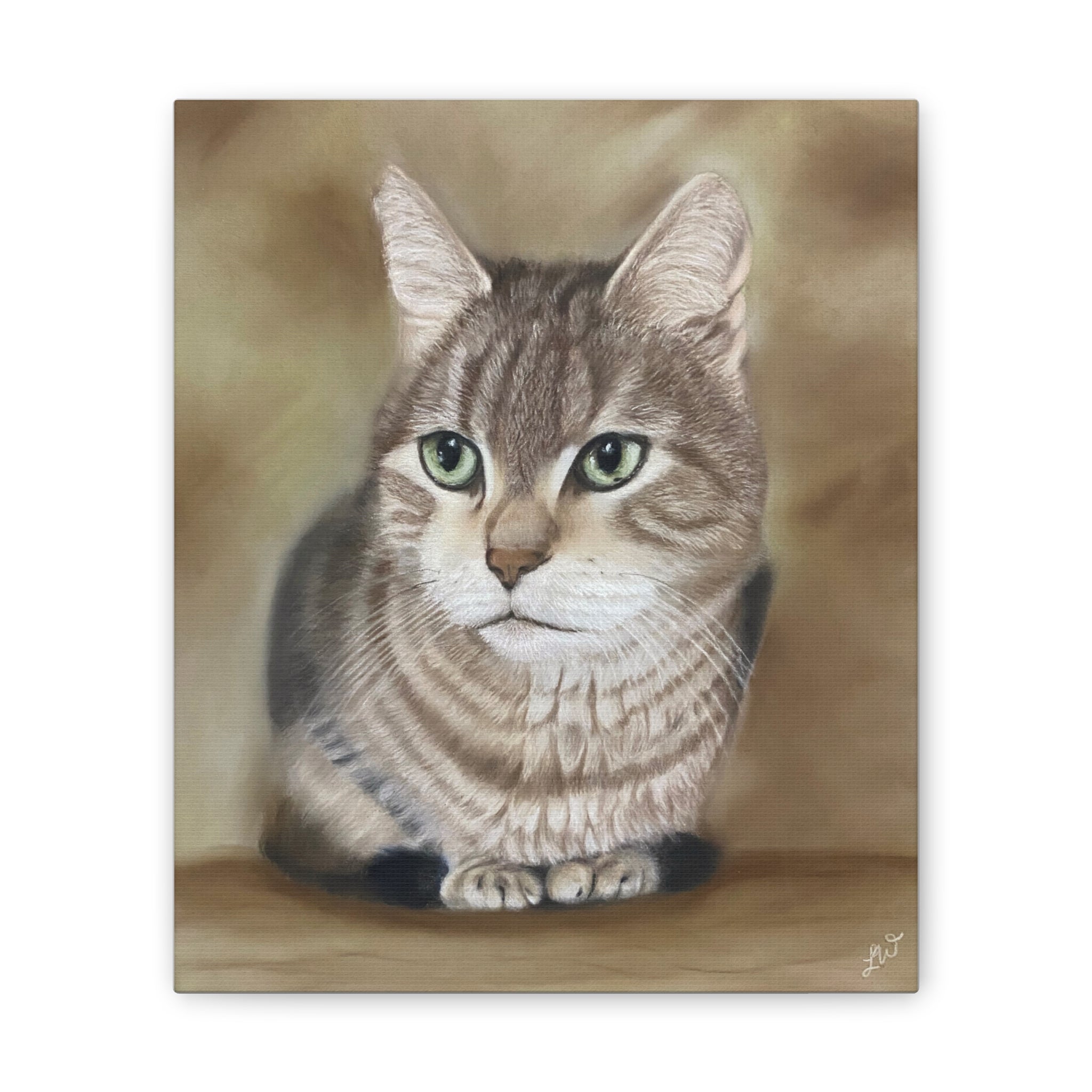 Canvas Print, Bengal Cat Pastel Pet Portrait, Wall Art Decor, Home Decor, Animal Lover Gift, Cat Lover Gift, Cat Wall Hanging, Cat Wall