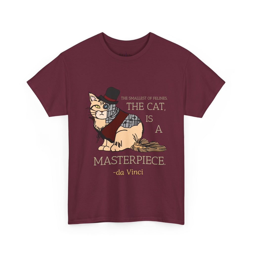Steampunk Cyber Cat Graphic Tee, Unisex Cotton T-Shirt