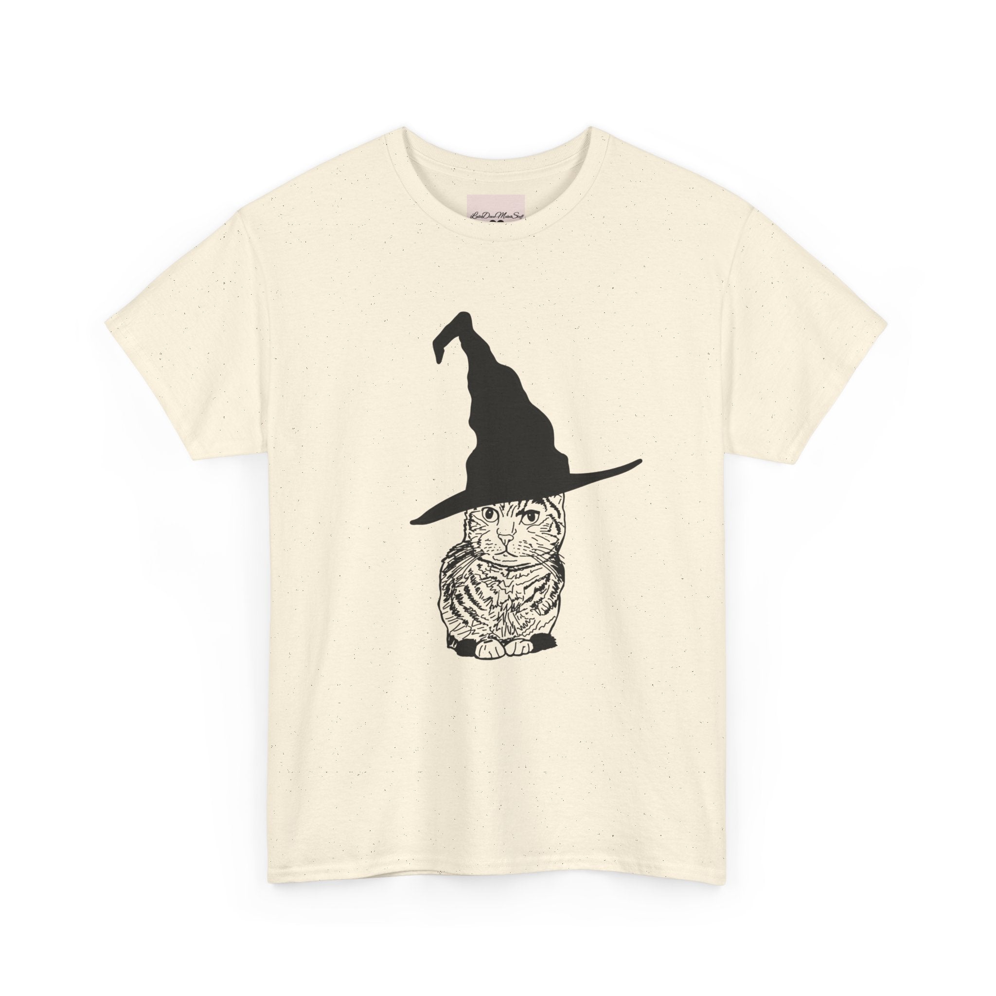 Cat Witch Hat Halloween Unisex Tee, Halloween Costume Shirt, Witch Cat Shirt, Wizard Cat T-Shirt, Cat Lover Gift, Halloween Tee