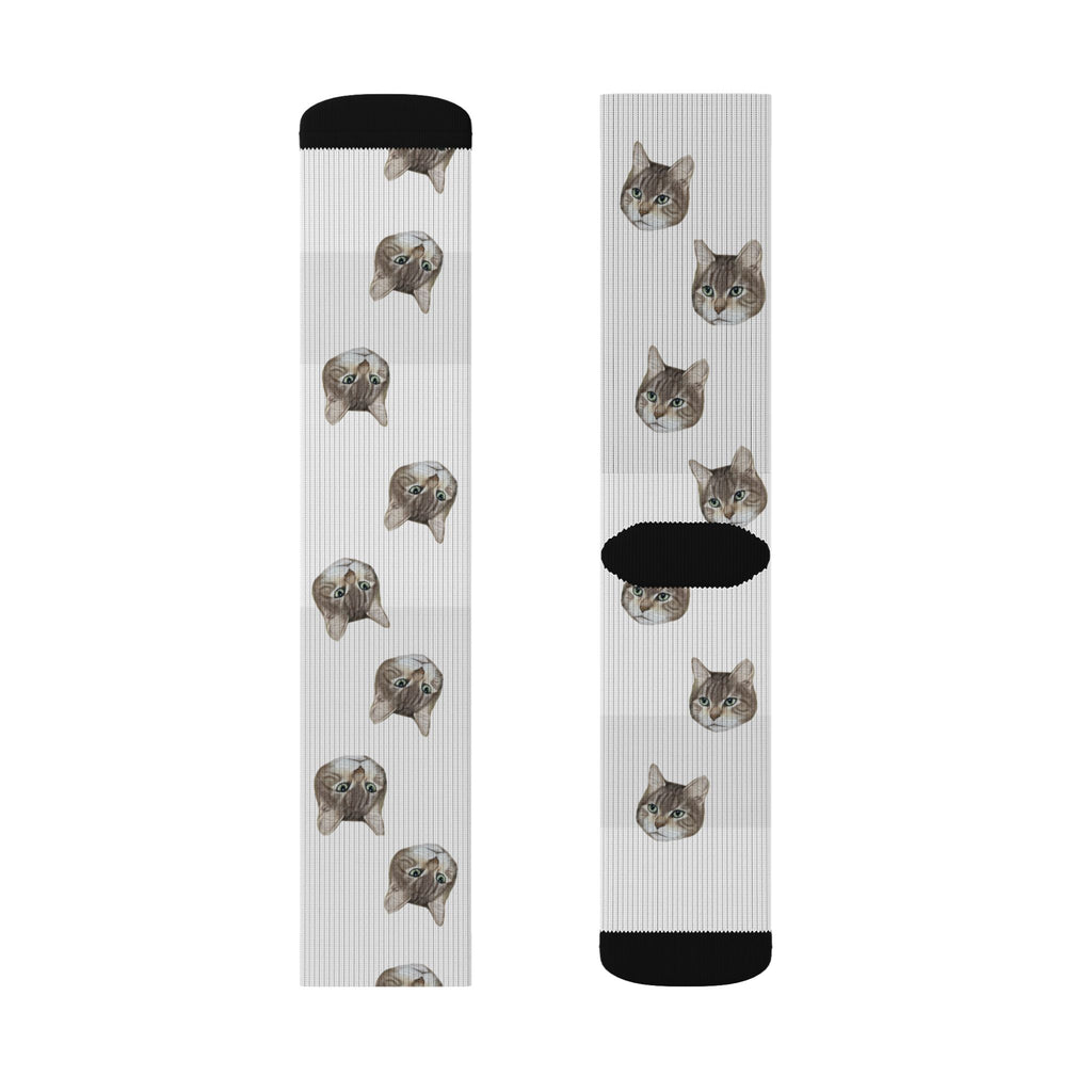 Bengal Cat Print Socks: Novelty Animal Lover Gift