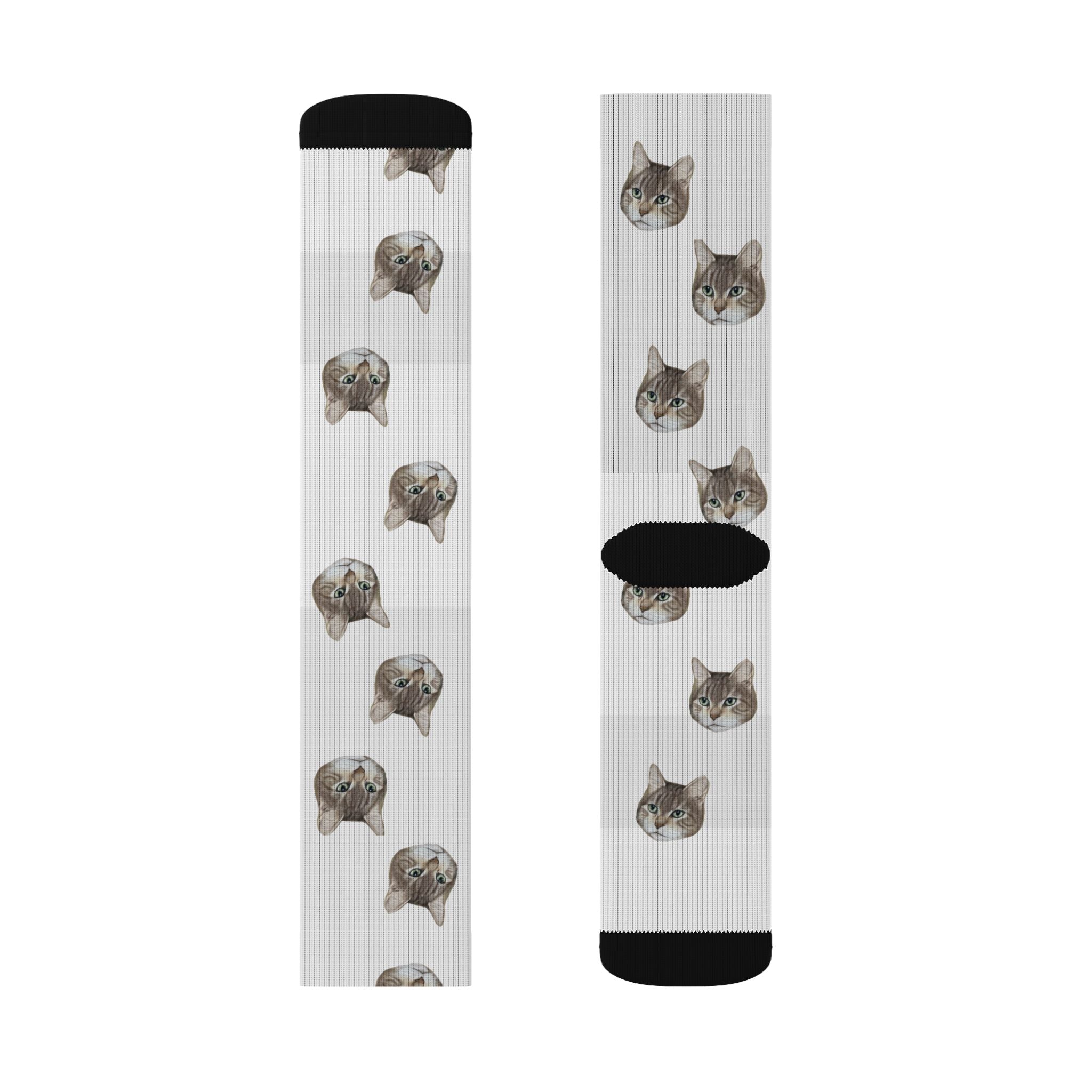 Bengal Cat Print Socks: Novelty Animal Lover Gift