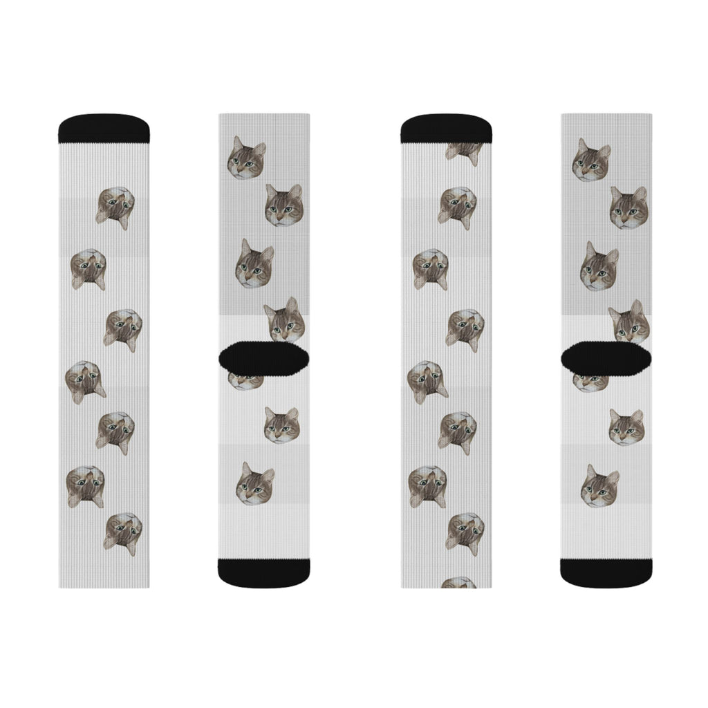 Bengal Cat Print Socks: Novelty Animal Lover Gift