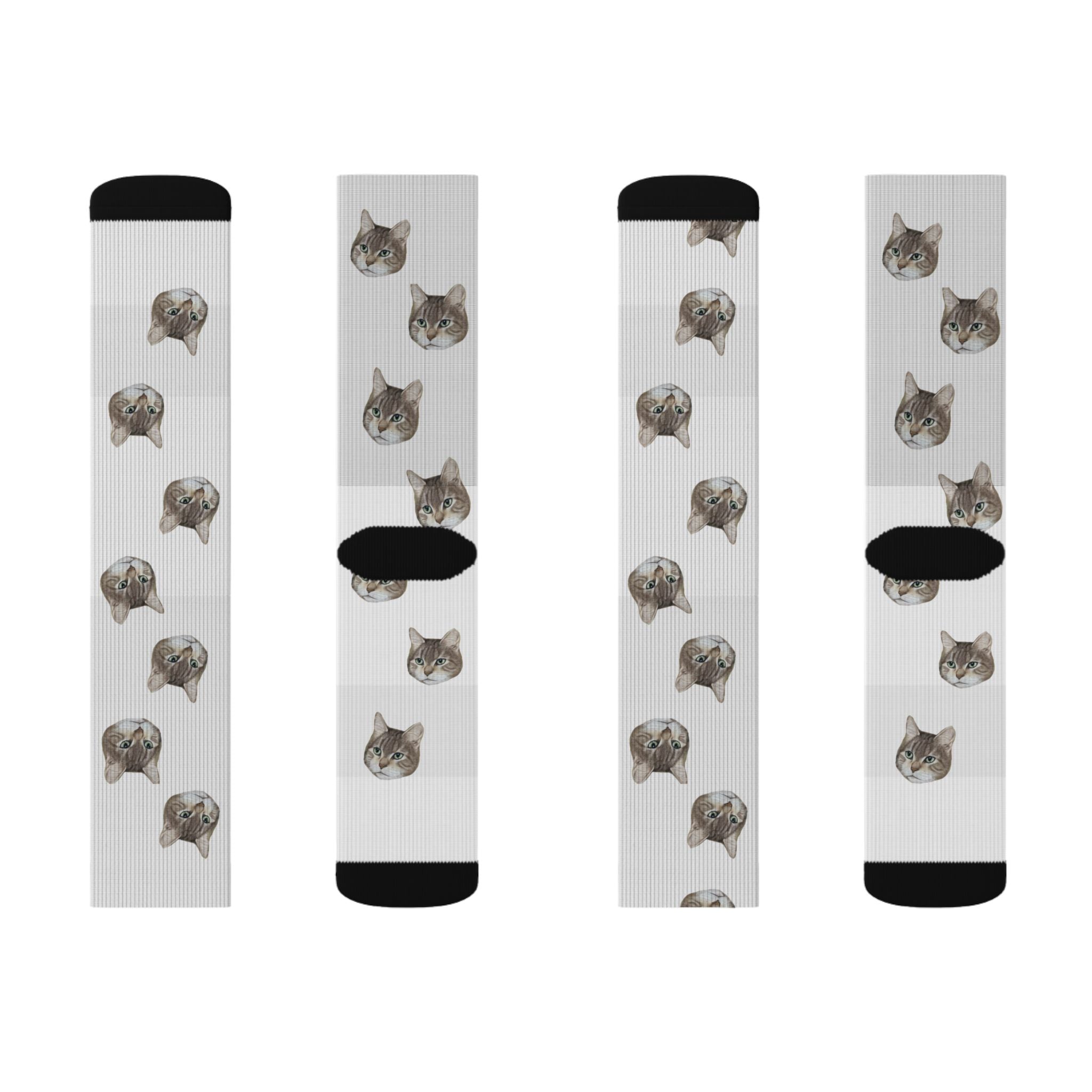 Bengal Cat Print Socks: Novelty Animal Lover Gift