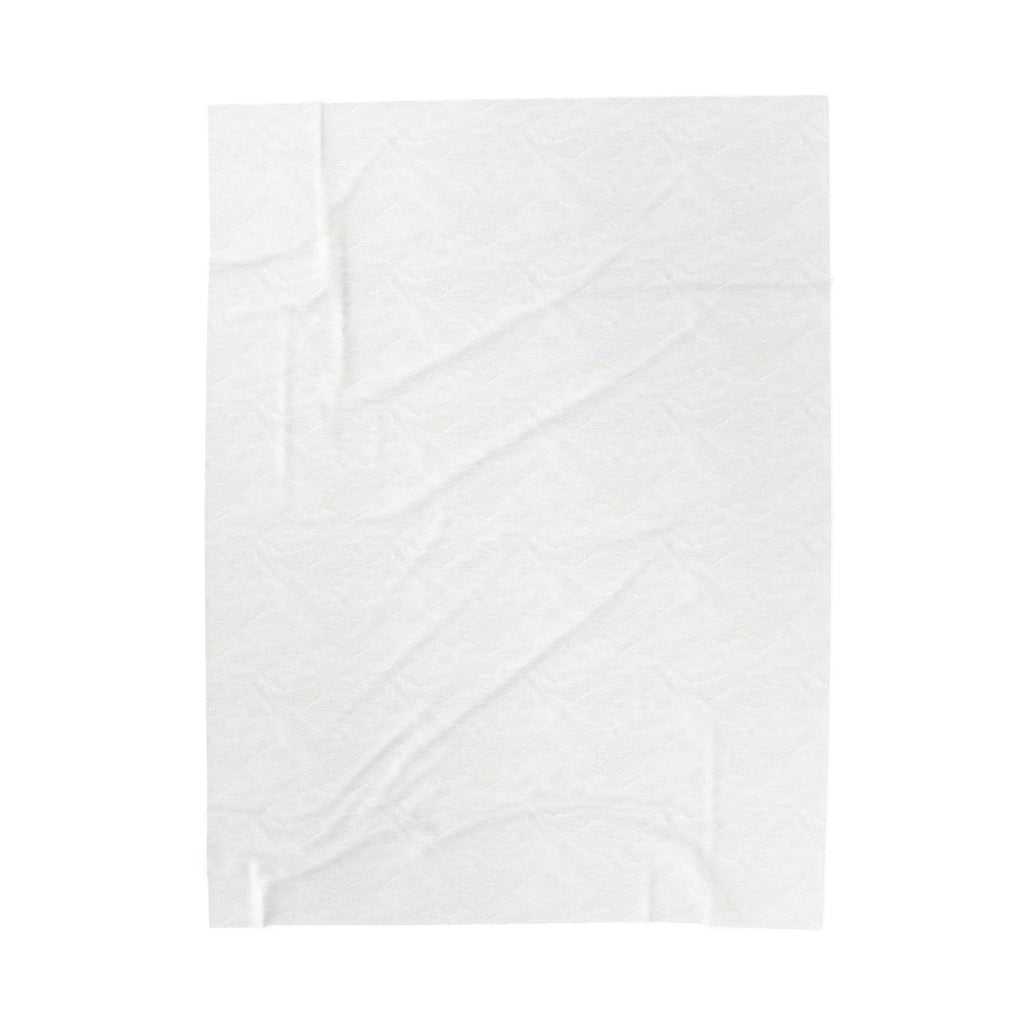 Husky Toile Wilderness Landscape Blanket | Blue Scenic Velveteen Plush Blanket