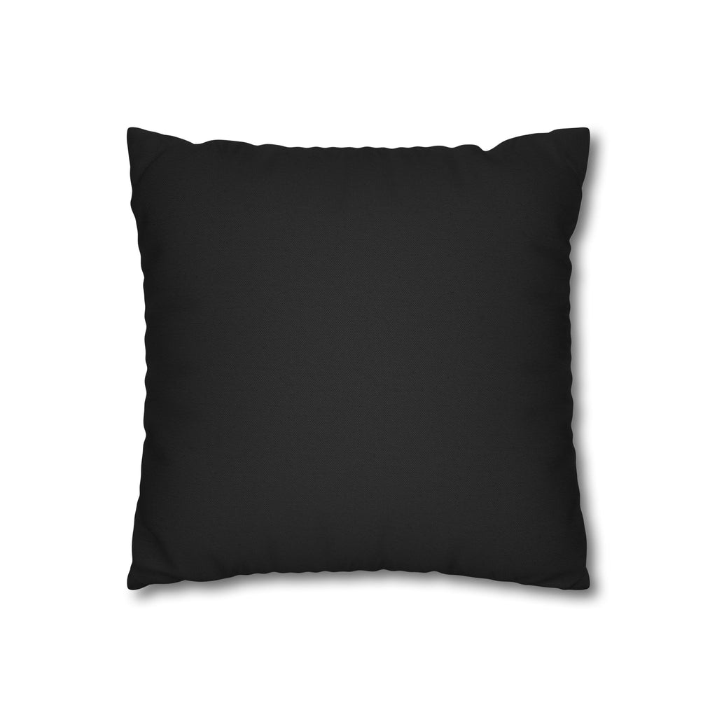 Botanical Witch & Cat Pillow: Black and White Faux Suede Decor