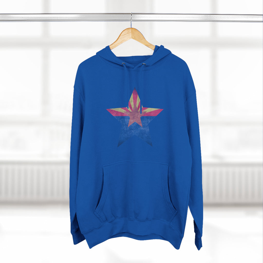 Coolidge AZ Fleece Hoodie: Arizona Star, Casa Grande Ruins
