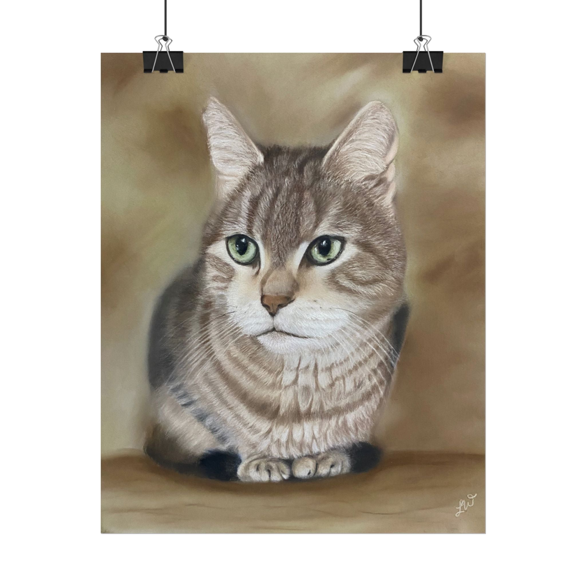 Charming Cat Portrait Rolled Posters | Cozy Home Decor, Unique Gift, Pet Lover Wall Art, Feline Art Print, Cat Themed Room