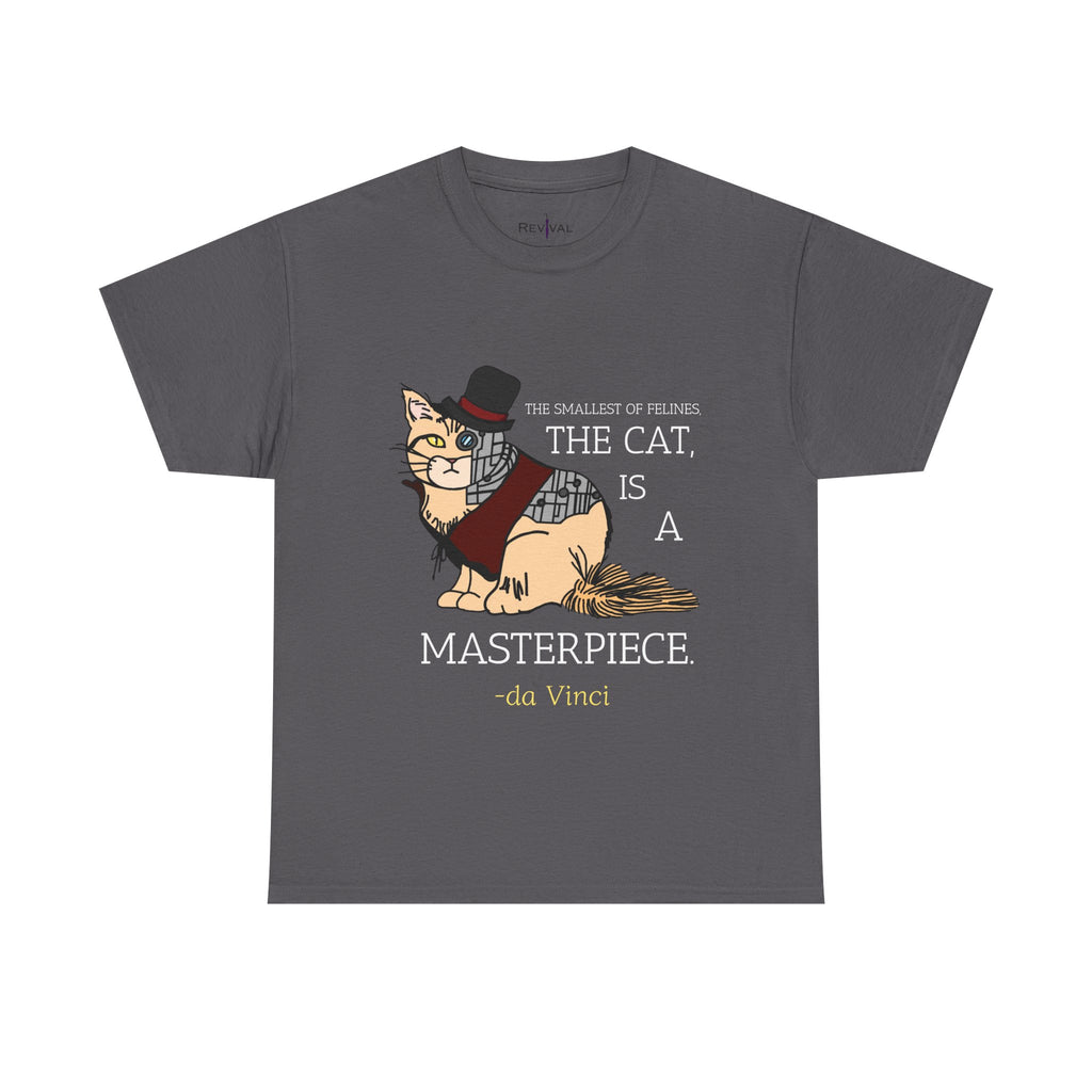 Steampunk Cyber Cat Graphic Tee, Unisex Cotton T-Shirt