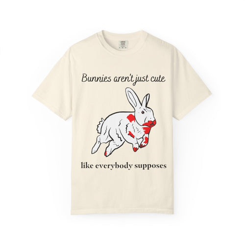 Bloody Bunny T-Shirt | Killer Rabbit Parody Gothic Dark Humor Gift