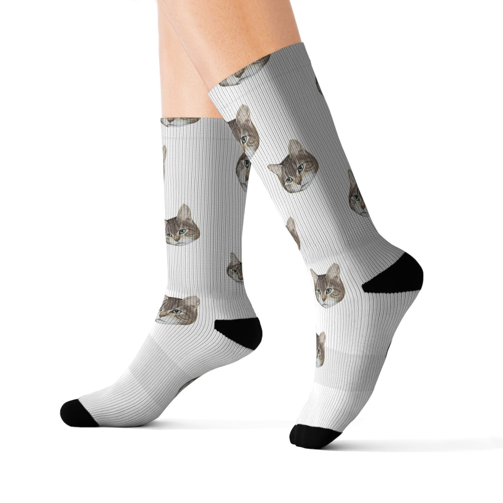 Bengal Cat Print Socks: Novelty Animal Lover Gift