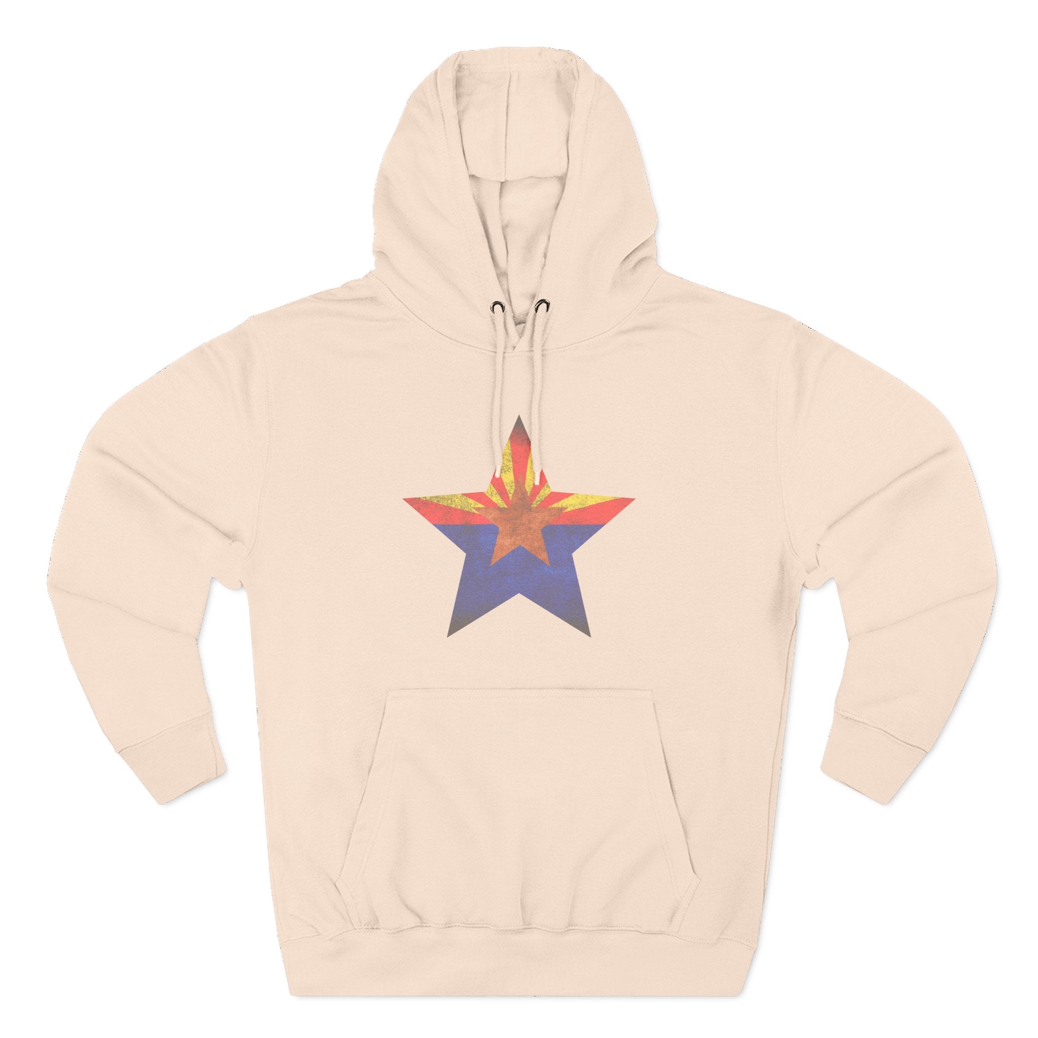Coolidge AZ Fleece Hoodie: Arizona Star, Casa Grande Ruins