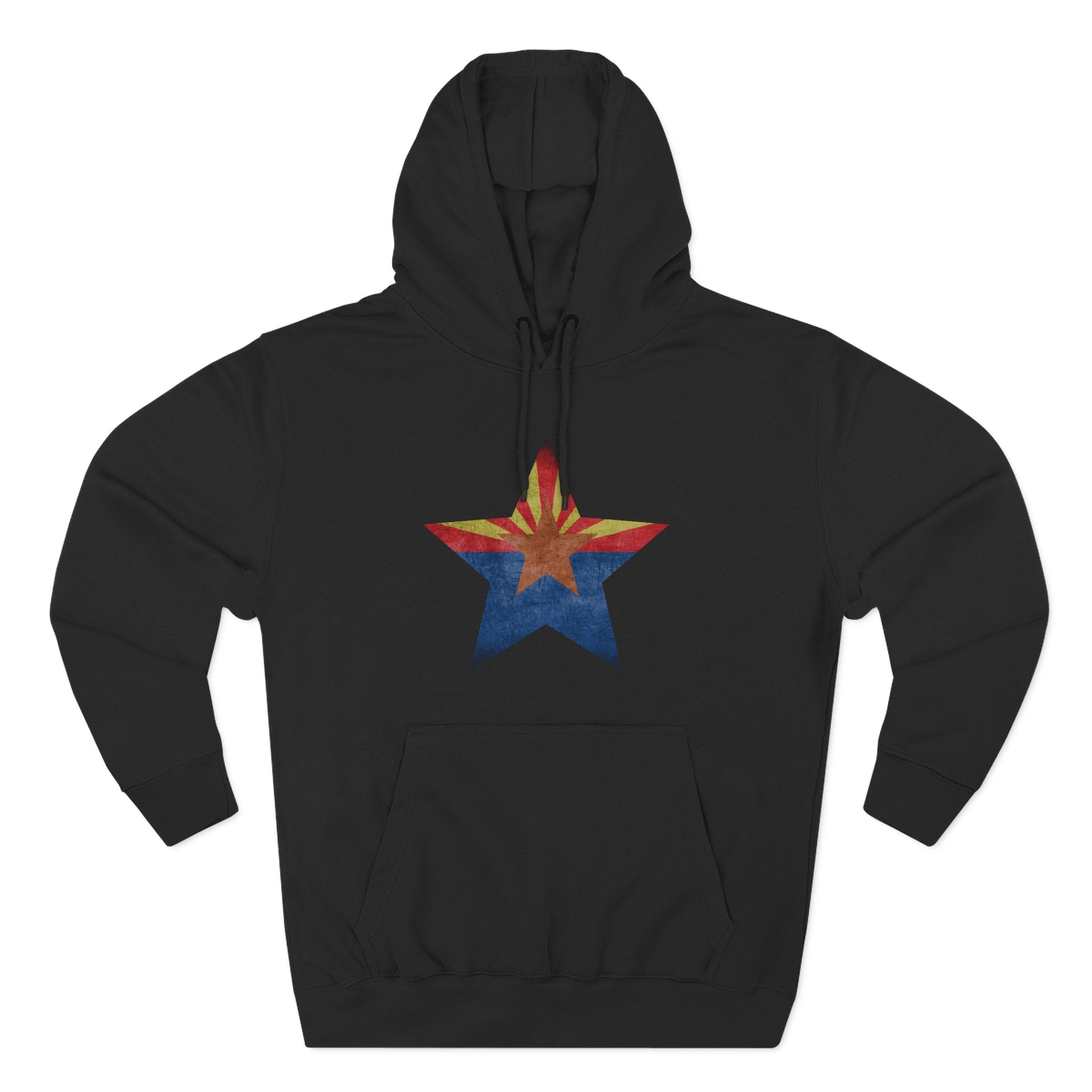 Coolidge AZ Fleece Hoodie: Arizona Star, Casa Grande Ruins