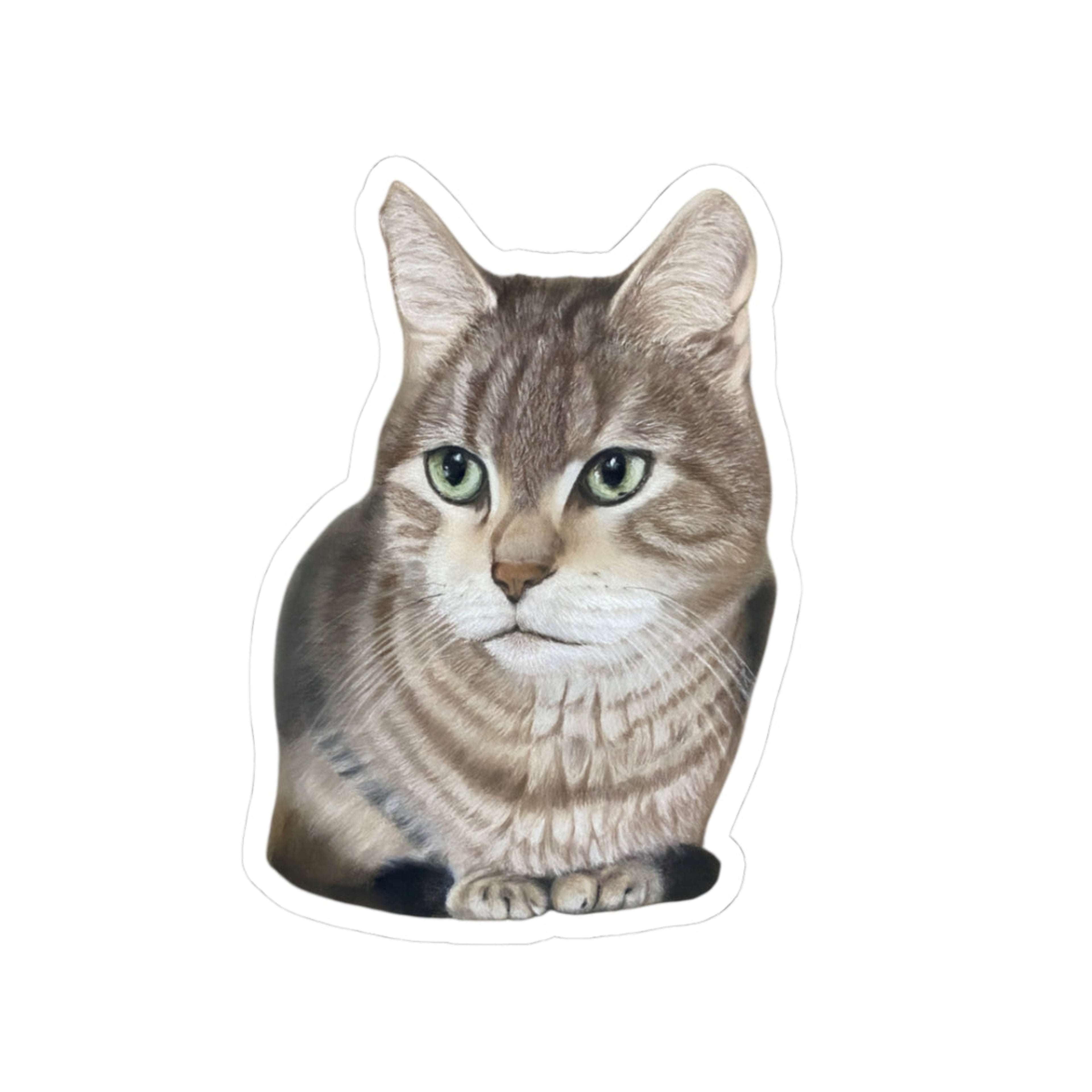 Adorable Cat Kiss-Cut Stickers | Perfect for Cat Lovers, Laptop Decor, Journal Accents, Gift Ideas, Pet Memorials, Bengal Cat Owners