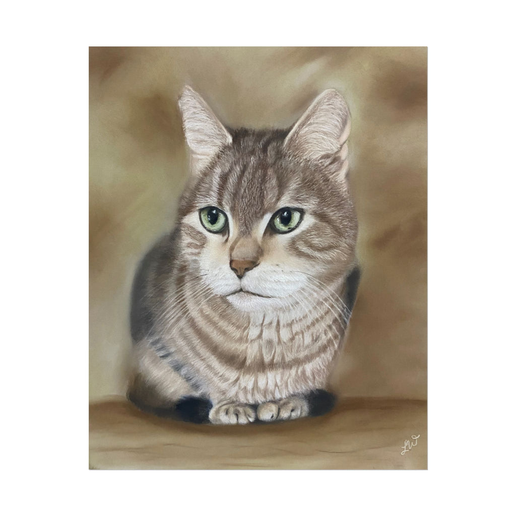 Charming Cat Portrait Rolled Posters | Cozy Home Decor, Unique Gift, Pet Lover Wall Art, Feline Art Print, Cat Themed Room