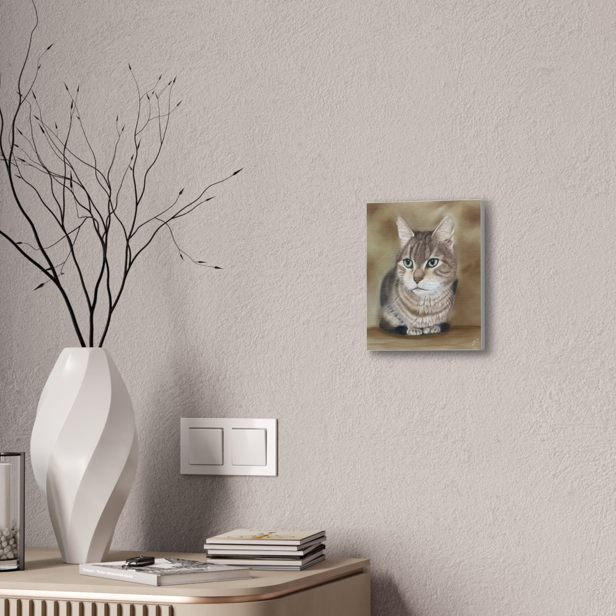 Canvas Print, Bengal Cat Pastel Pet Portrait, Wall Art Decor, Home Decor, Animal Lover Gift, Cat Lover Gift, Cat Wall Hanging, Cat Wall