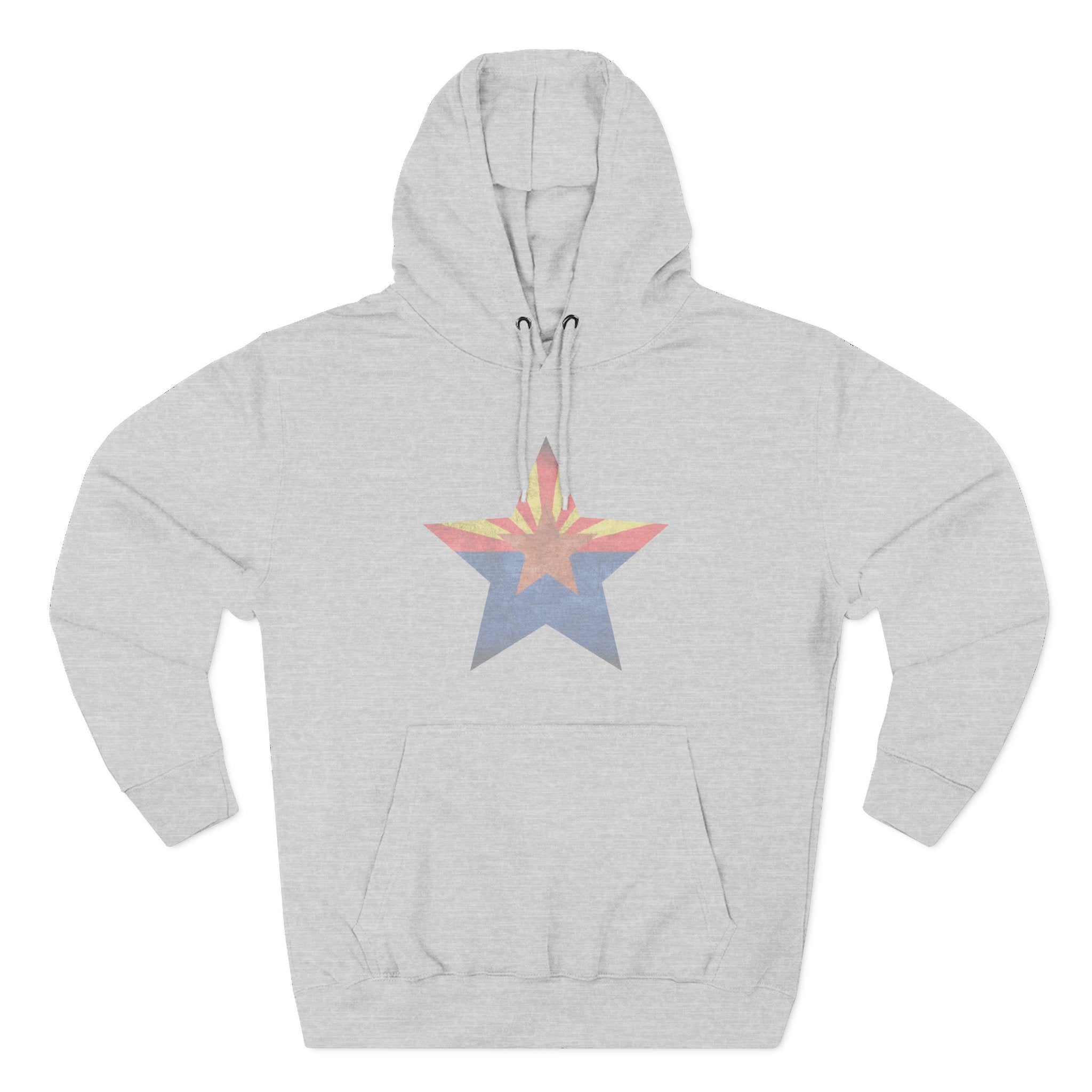 Coolidge AZ Fleece Hoodie: Arizona Star, Casa Grande Ruins