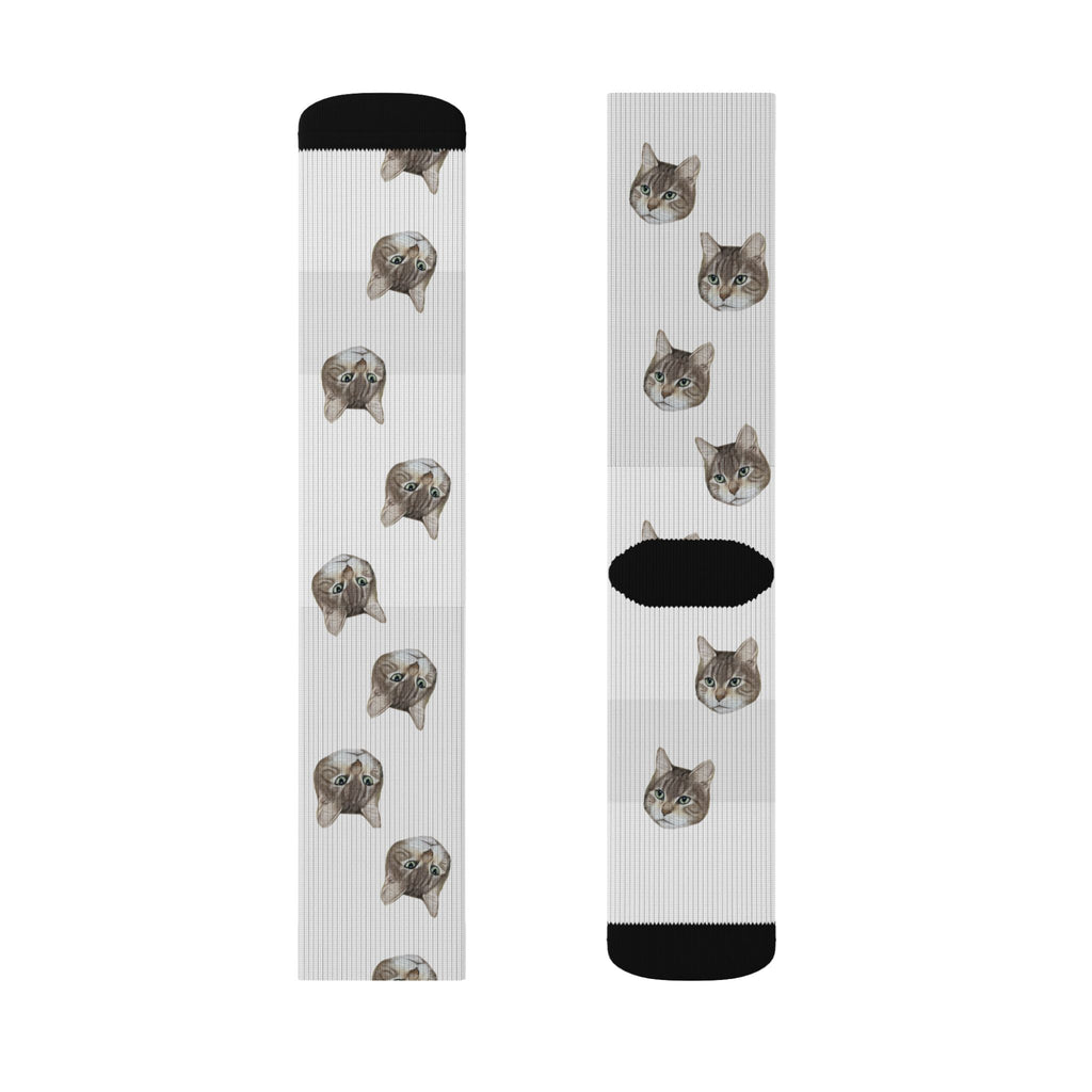 Bengal Cat Print Socks: Novelty Animal Lover Gift