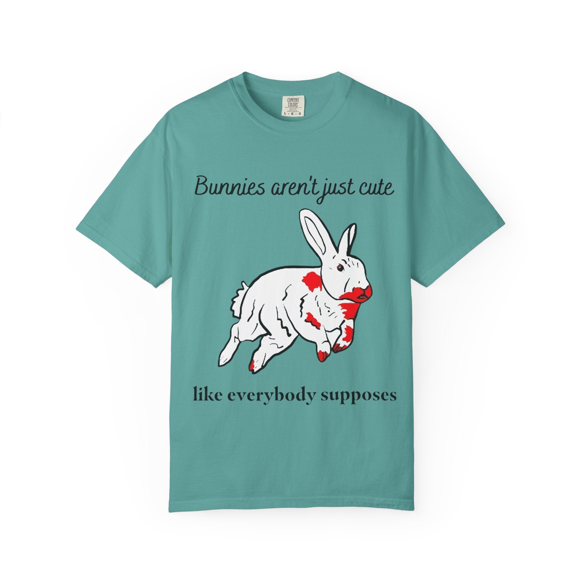 Bloody Bunny T-Shirt | Killer Rabbit Parody Gothic Dark Humor Gift