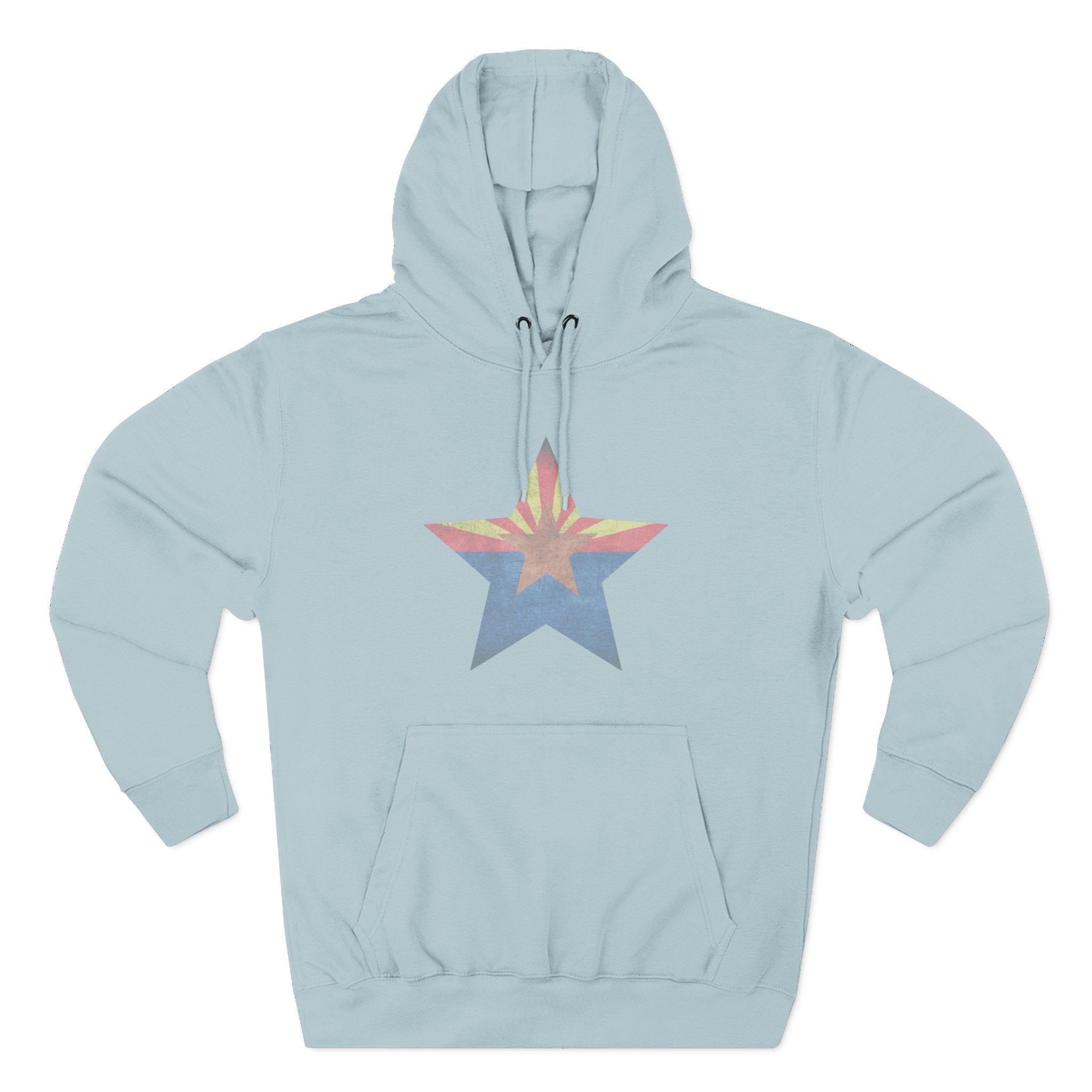 Coolidge AZ Fleece Hoodie: Arizona Star, Casa Grande Ruins