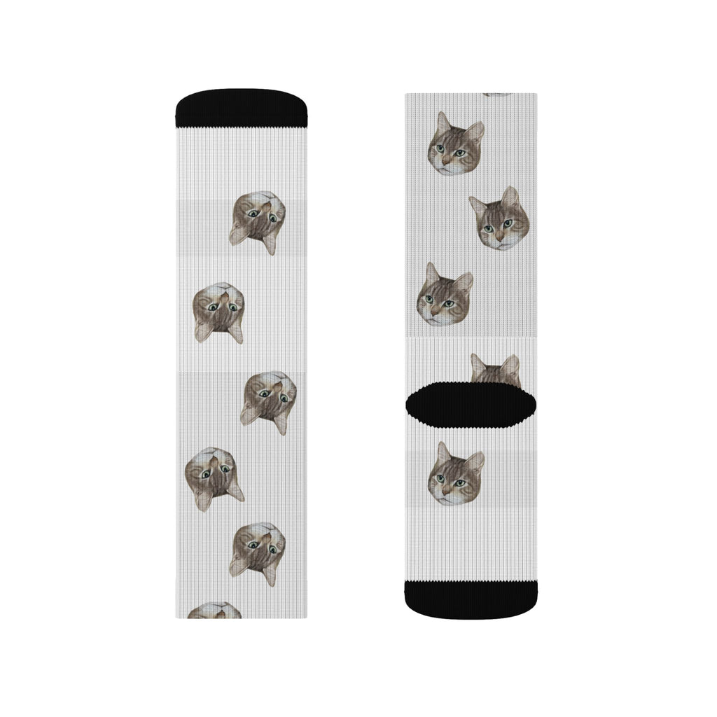 Bengal Cat Print Socks: Novelty Animal Lover Gift