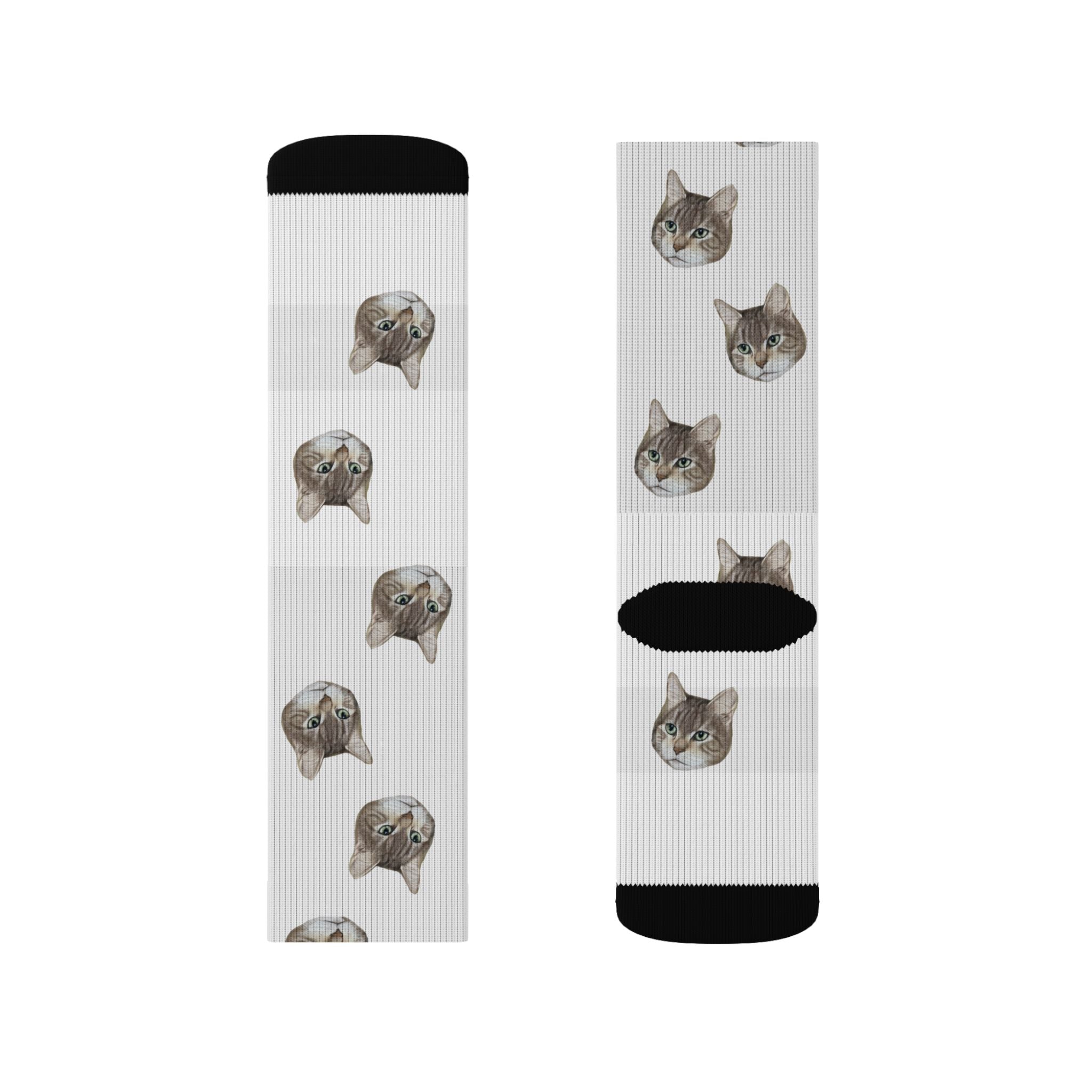 Bengal Cat Print Socks: Novelty Animal Lover Gift