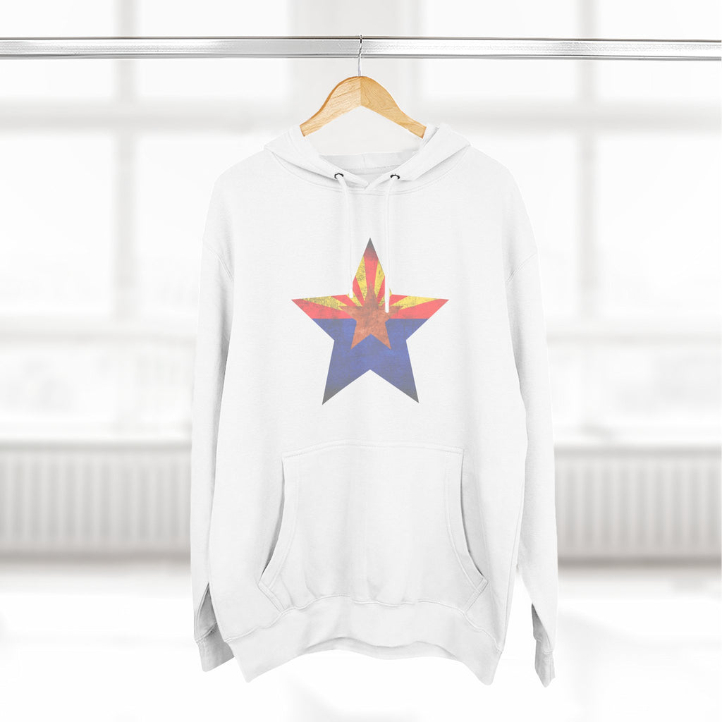 Coolidge AZ Fleece Hoodie: Arizona Star, Casa Grande Ruins